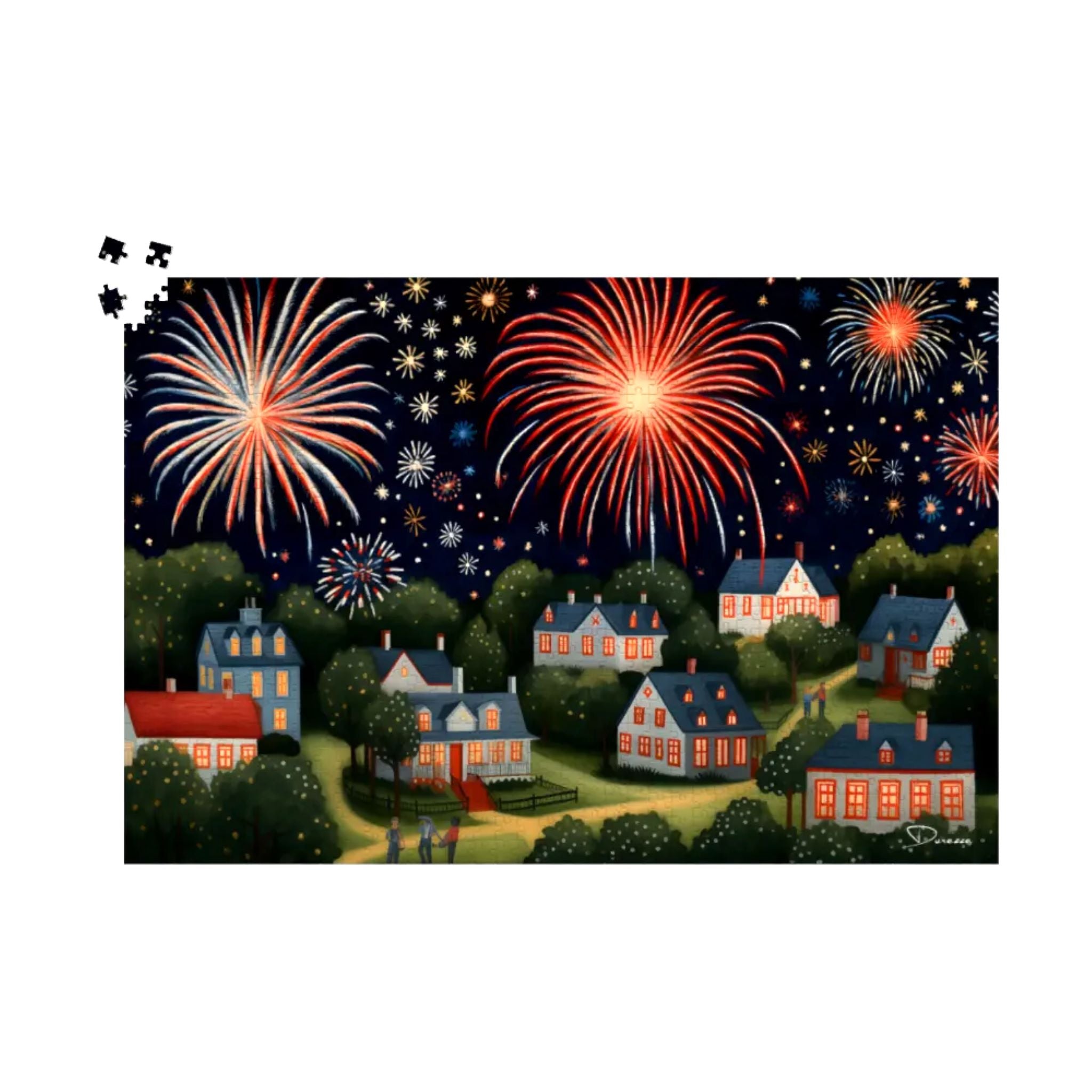 Fireworks Jigsaw Puzzle – Festive Night | Skyburst Village