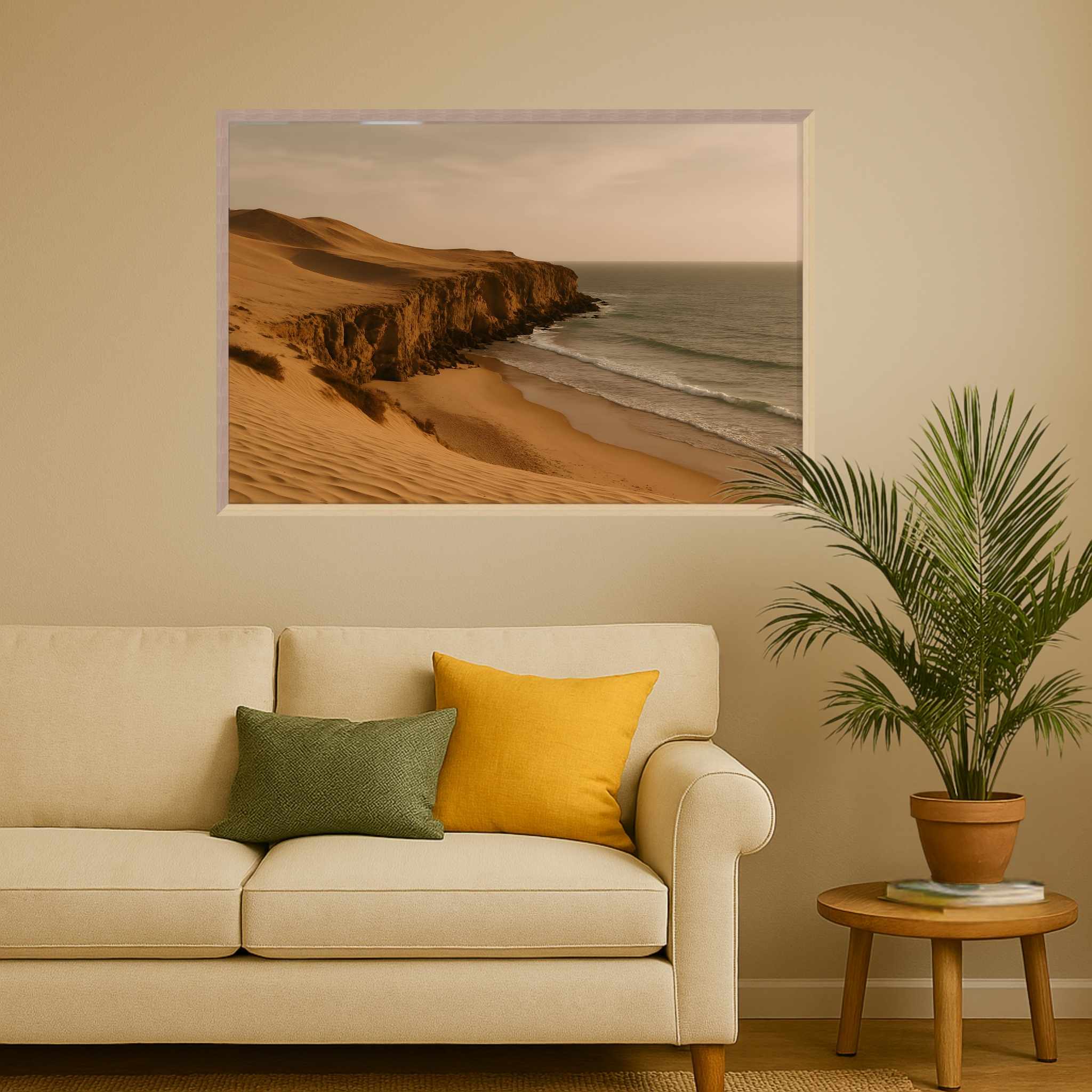 Desert Beach Wall Art: Sand Dunes and Ocean | Solstice Shore