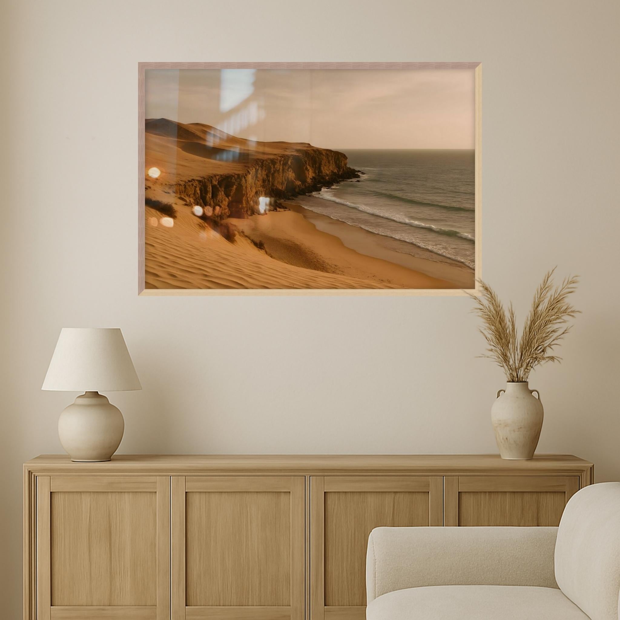 Desert Beach Wall Art: Sand Dunes and Ocean | Solstice Shore