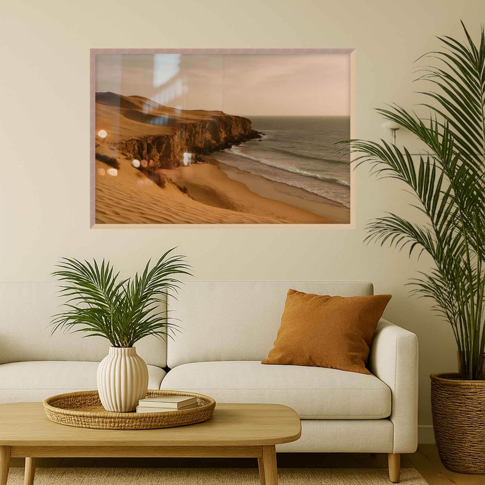 Desert Beach Wall Art: Sand Dunes and Ocean | Solstice Shore
