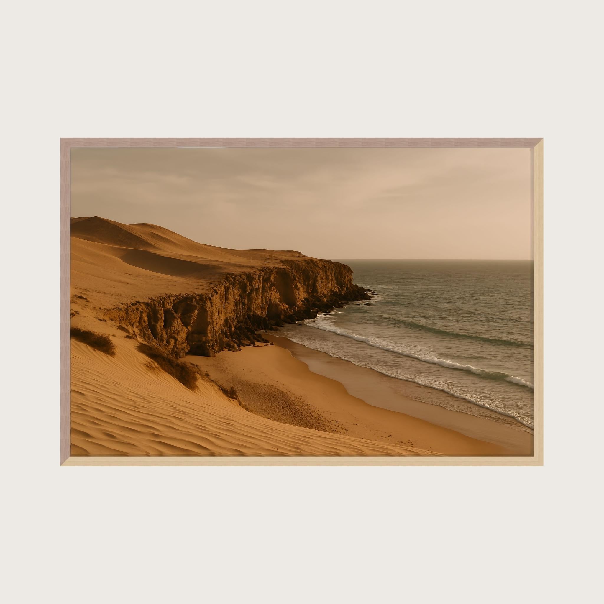 Desert Beach Wall Art: Sand Dunes and Ocean | Solstice Shore