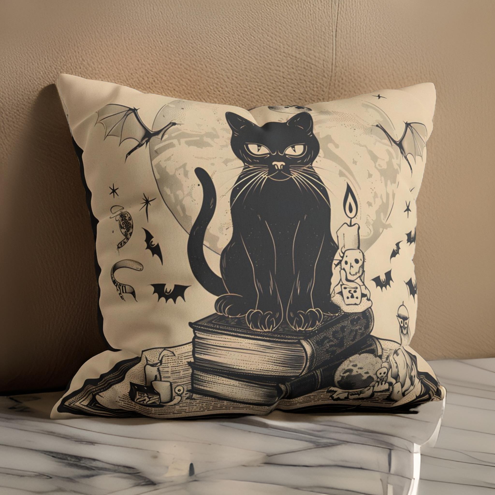 Whimsigoth Black Cat Pillow | Spellcaster’s Companion