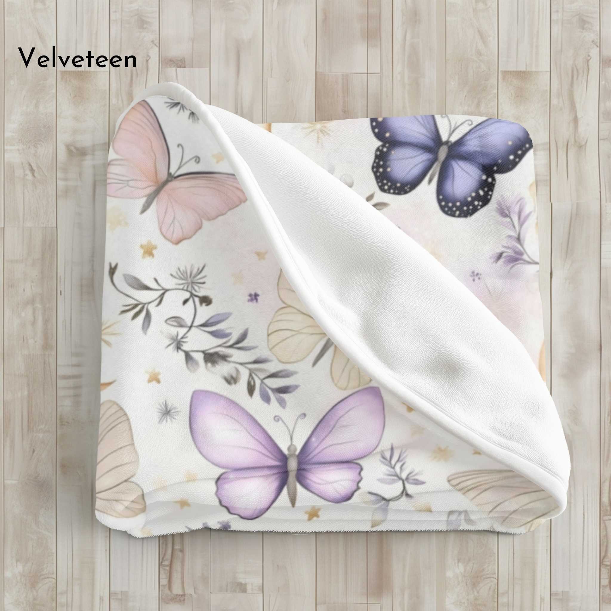 Whimsical Butterfly Throw Blanket | Starlit Flight