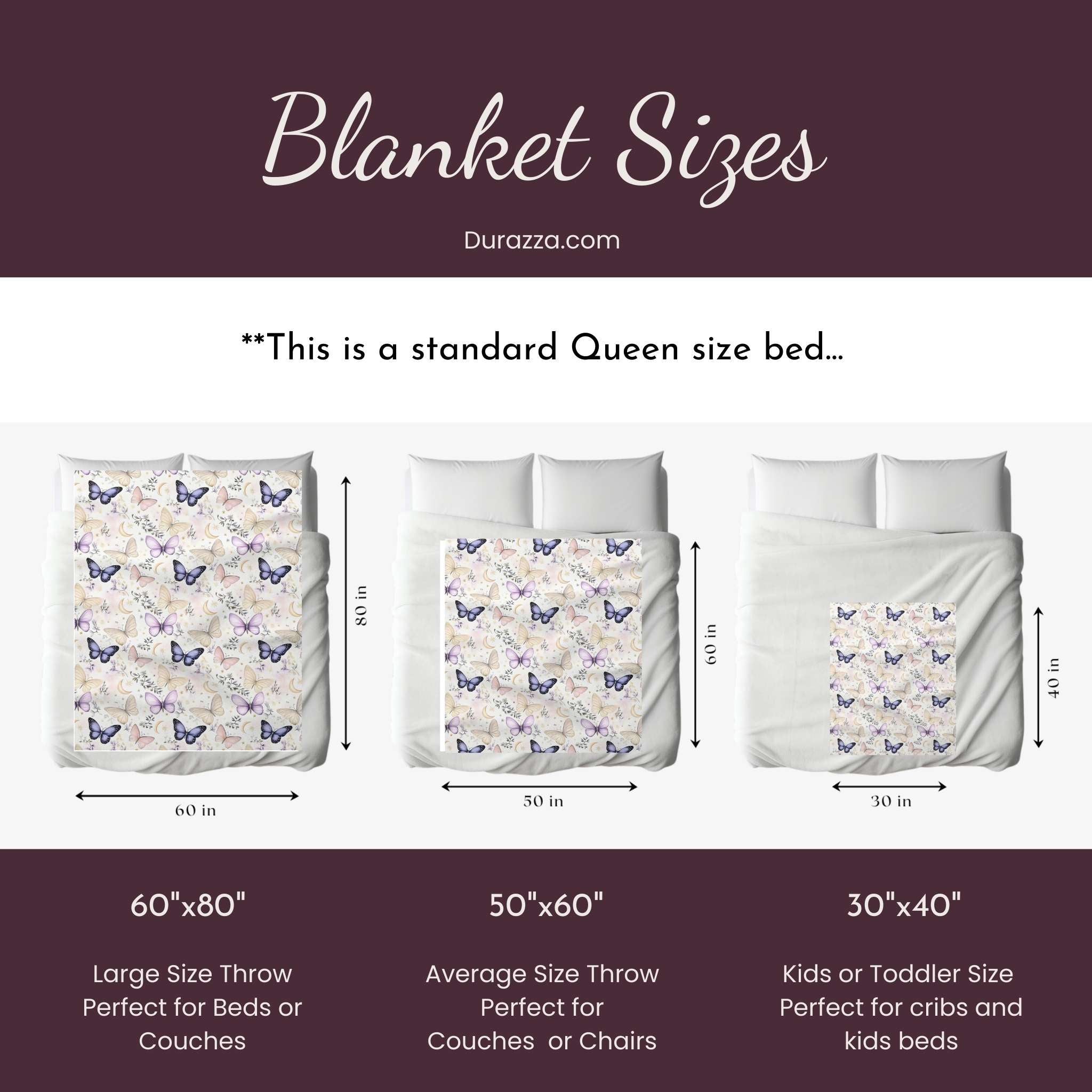 Whimsical Butterfly Throw Blanket | Starlit Flight
