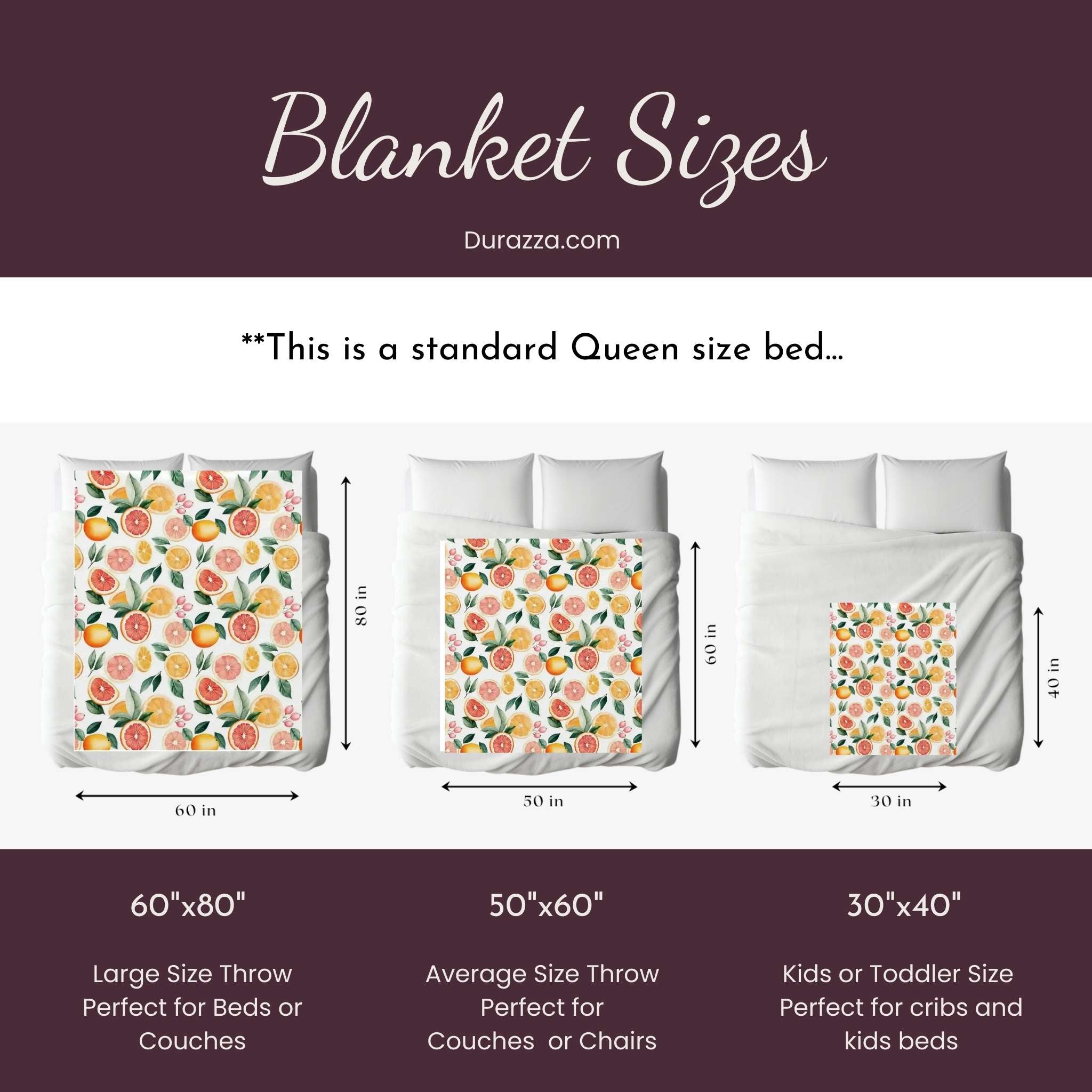 Citrus Throw Blanket – Grapefruit Orange Decor | Sunny Slice