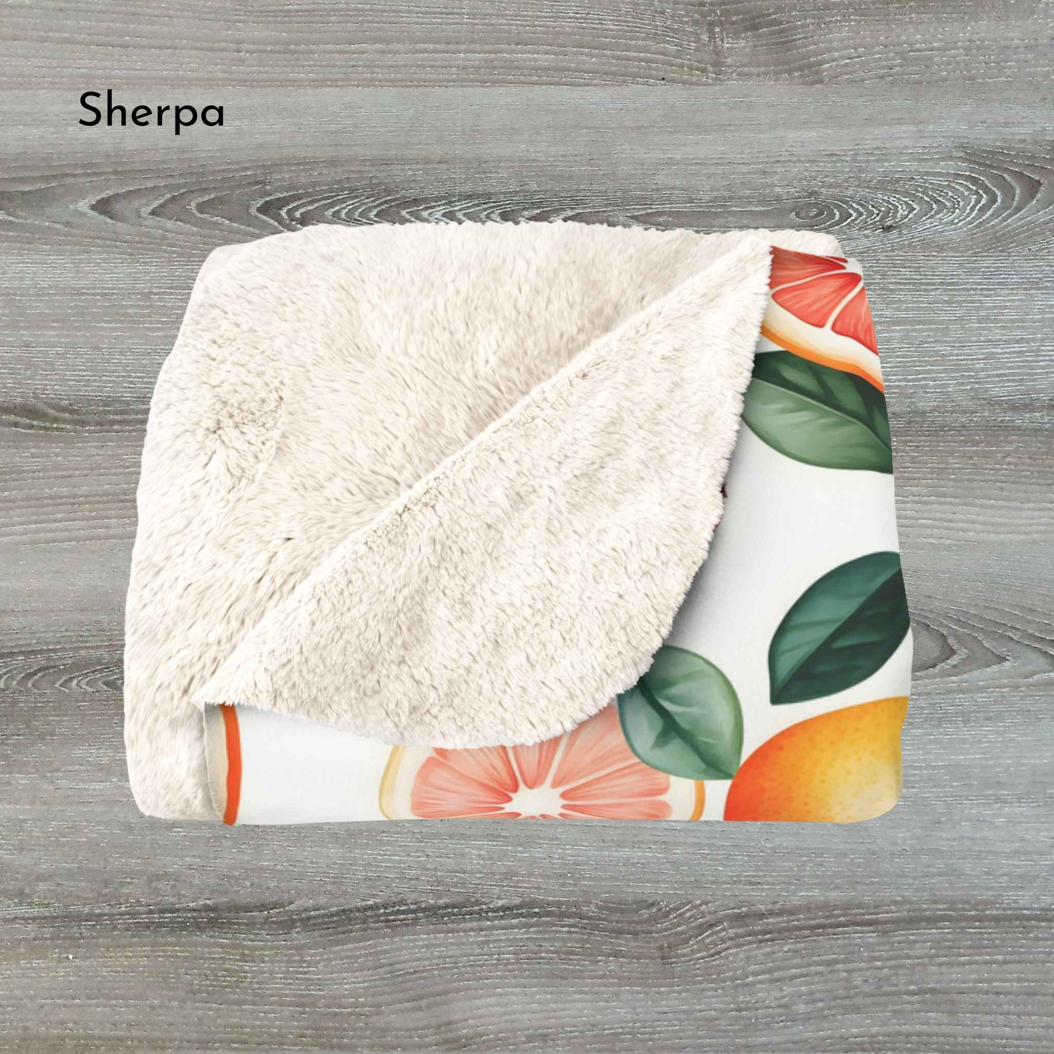 Citrus Throw Blanket – Grapefruit Orange Decor | Sunny Slice