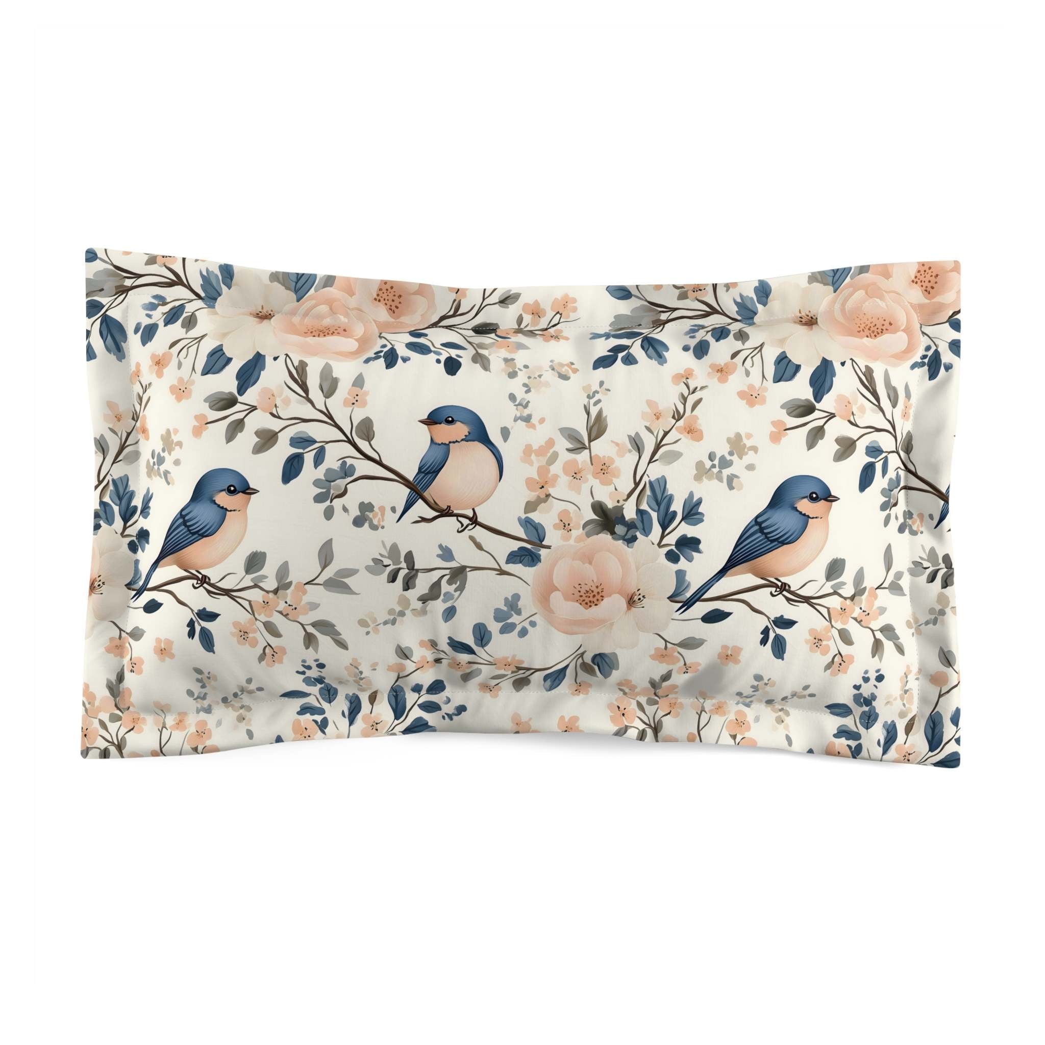 Bird Duvet Cover Set: Pastel Cottage Bedding | Sweet Song