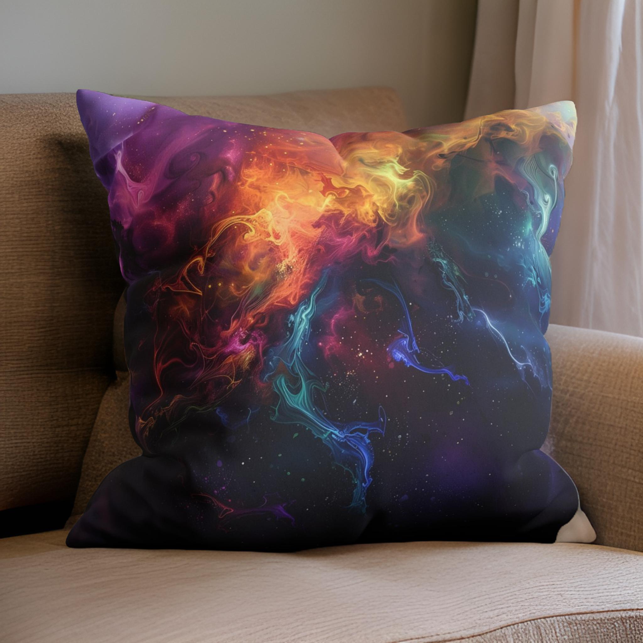 Galaxy Throw Pillow – Cosmic Starry Decor | Swirling Galaxy