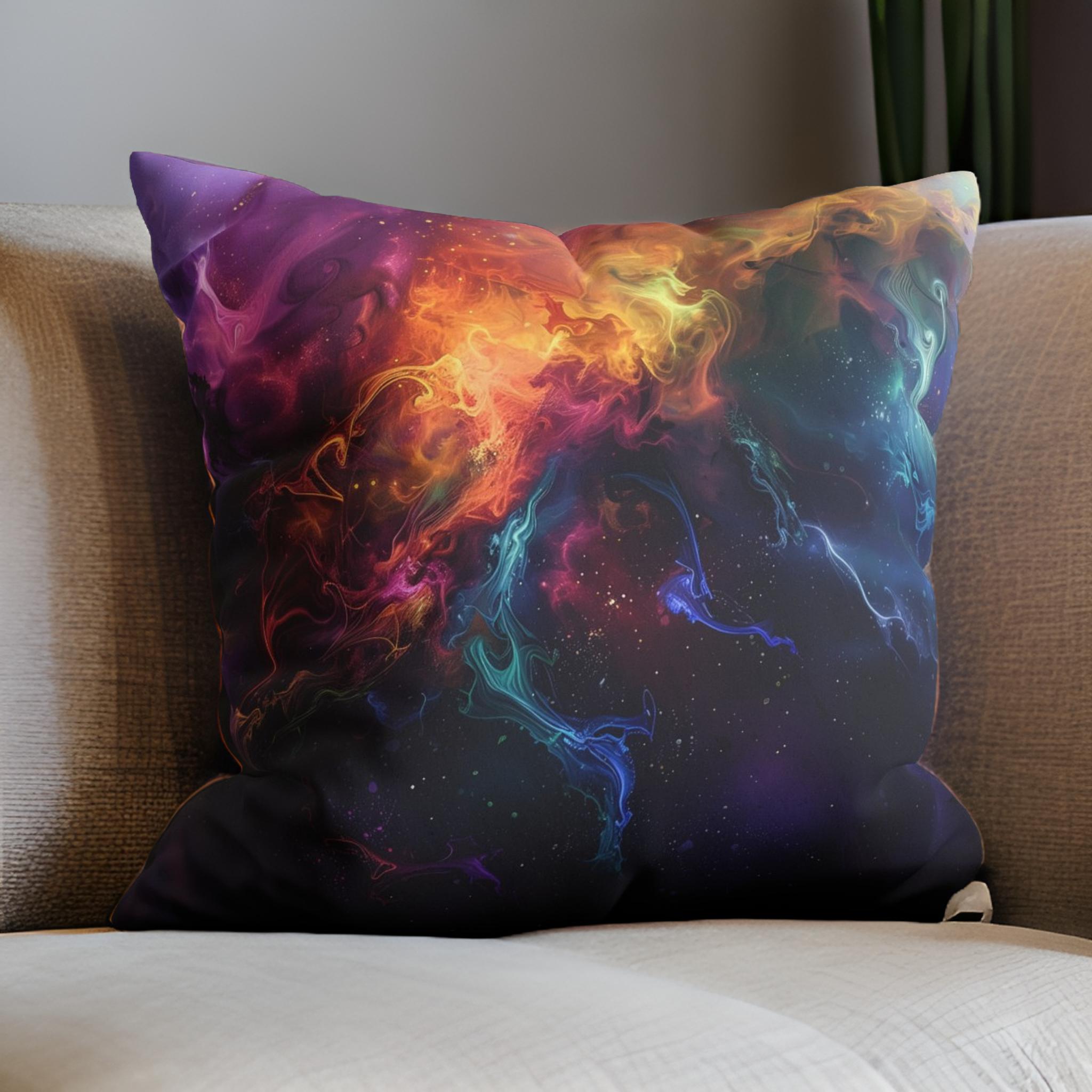 Swirling Galaxy Throw Pillow: Whimsical Decor