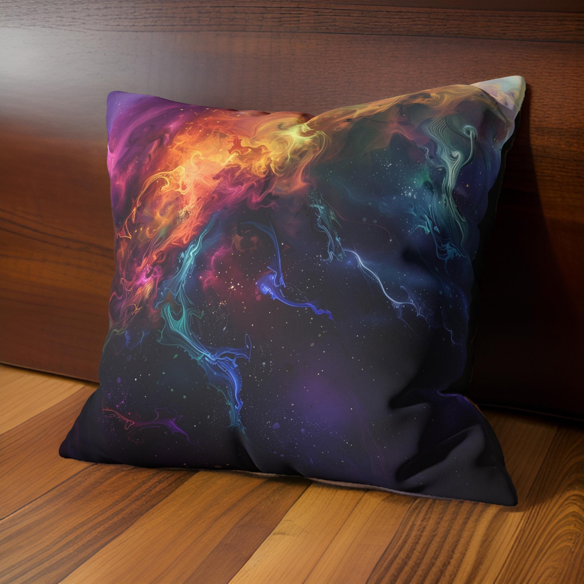 Galaxy Throw Pillow – Cosmic Starry Decor | Swirling Galaxy