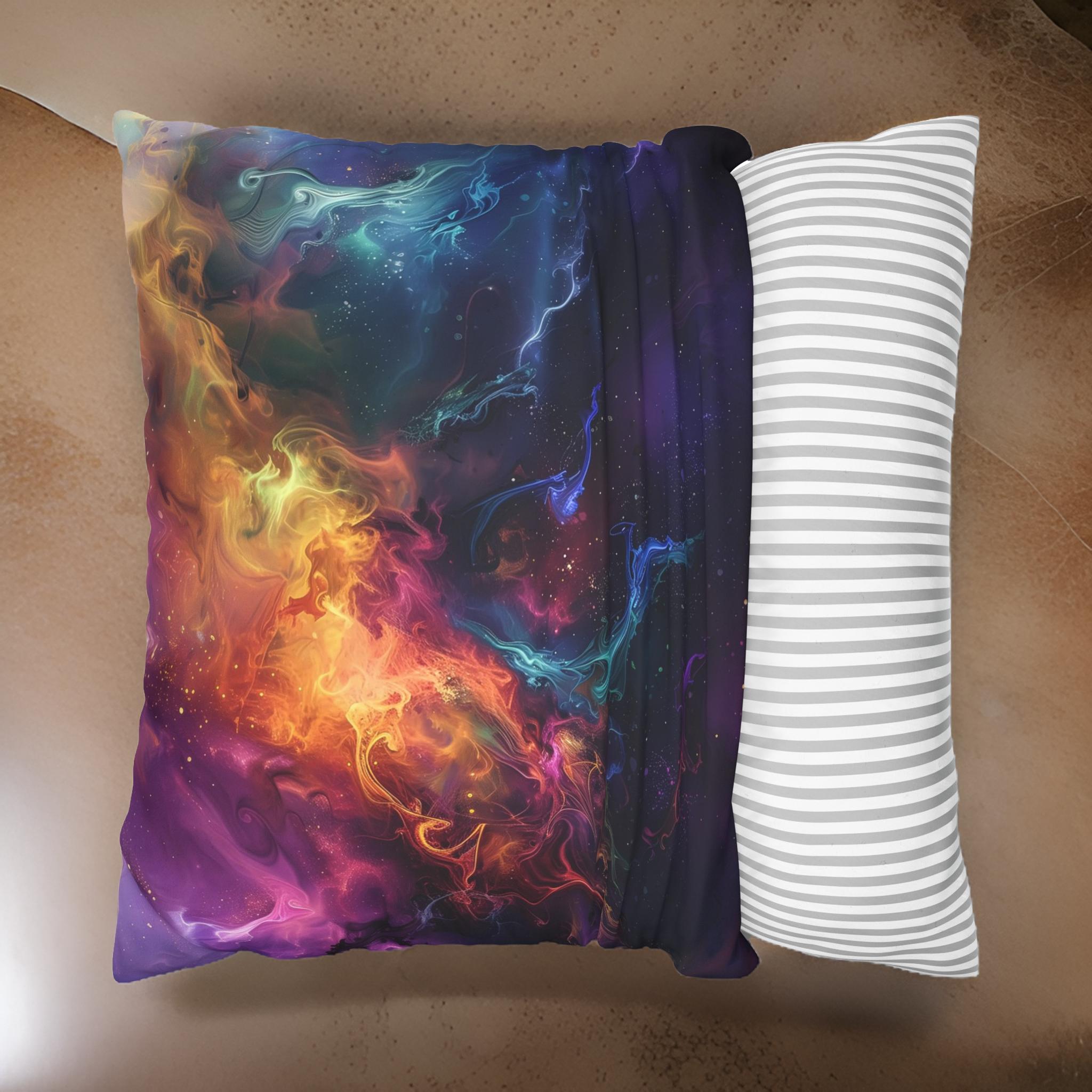 Galaxy Throw Pillow – Cosmic Starry Decor | Swirling Galaxy