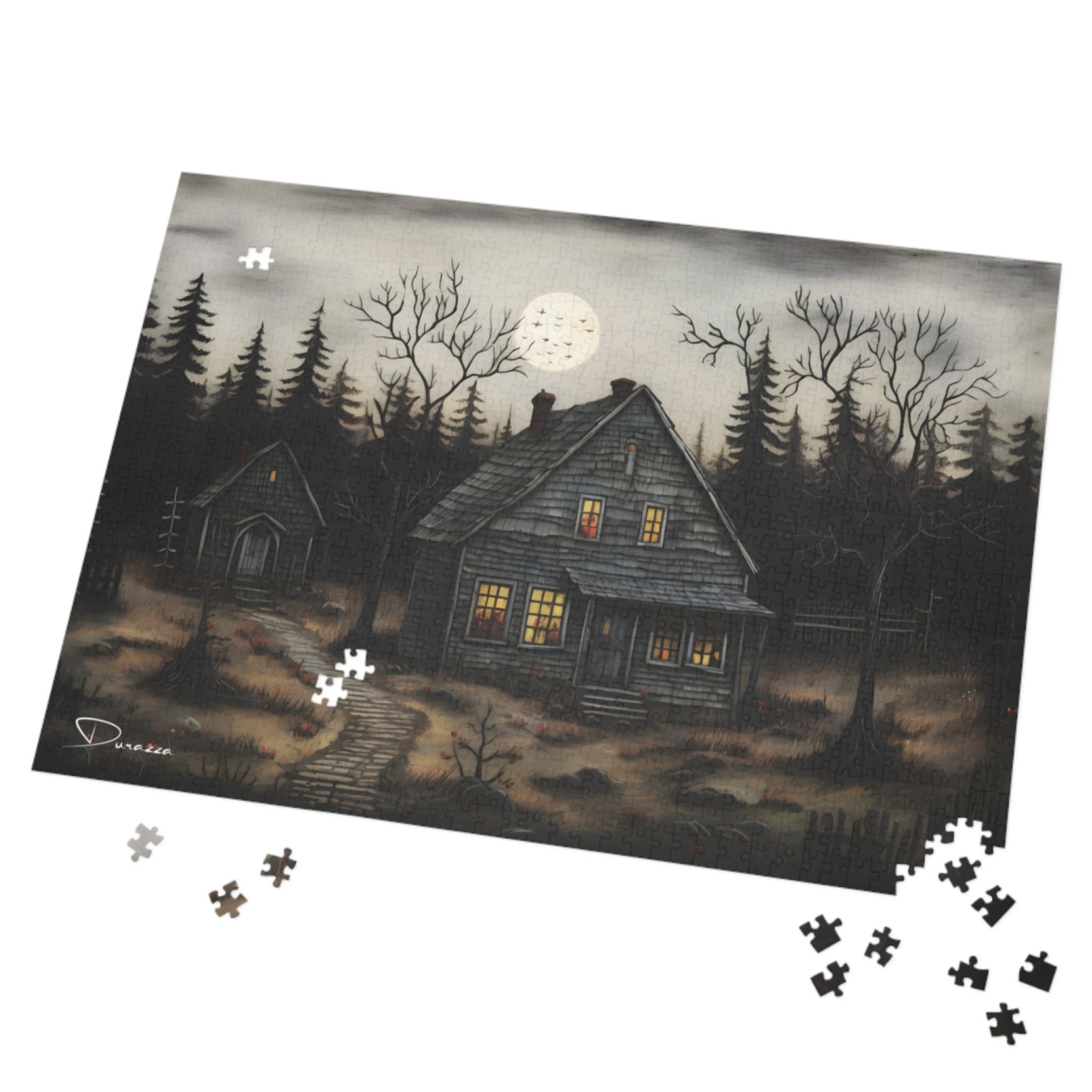 Gothic Cabin Jigsaw Puzzle 500 Piece Wooden – Cabin of Mystery | Durazza