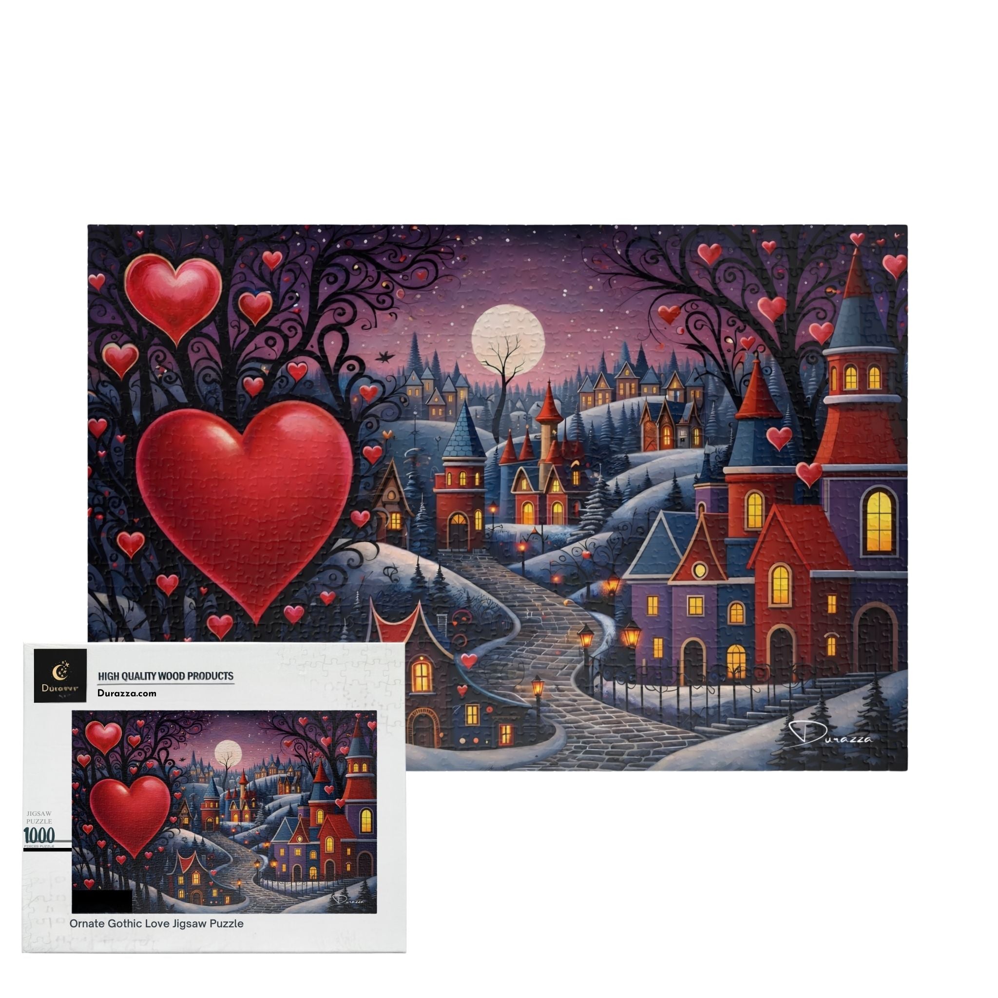 Romantic Goth Jigsaw Puzzle 500 / 1000 piece - Ornate Love | Durazza