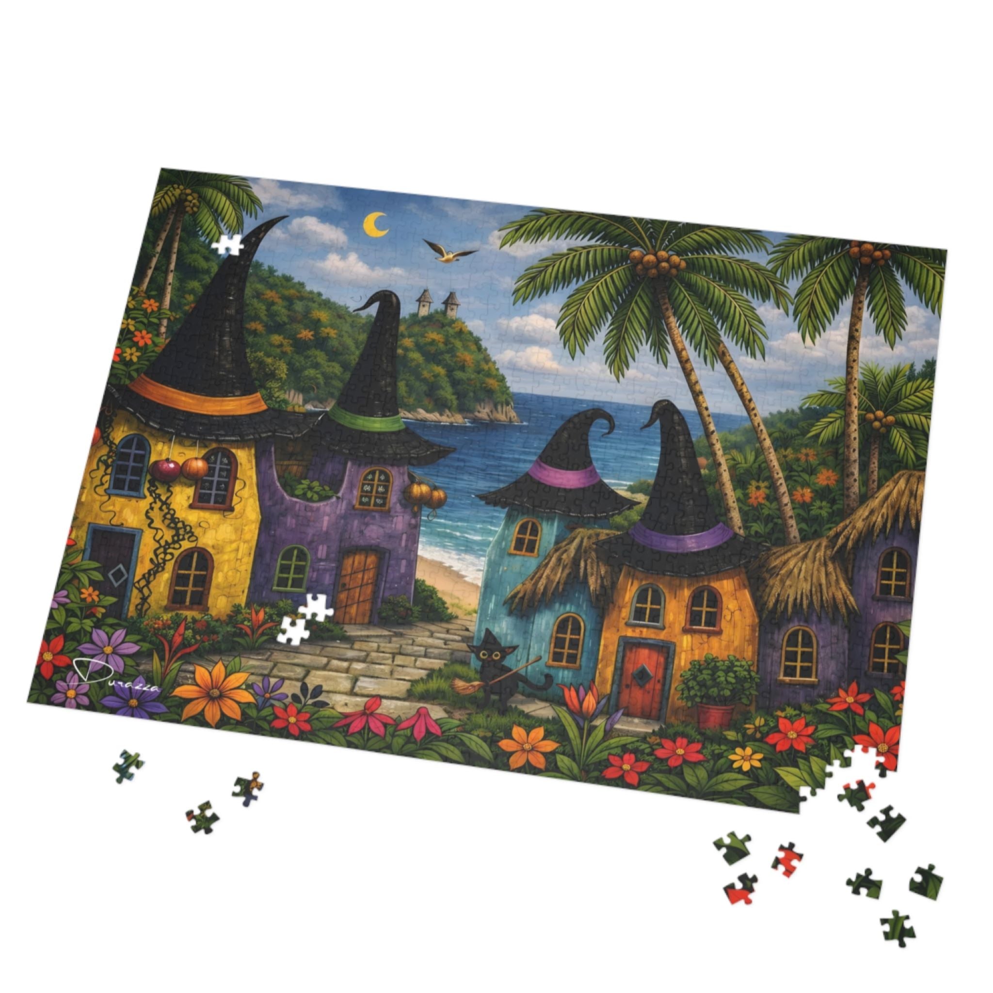 Witchy Coastal Jigsaw Puzzle 500 or 1000 Piece | Witches Hamlet – Durazza