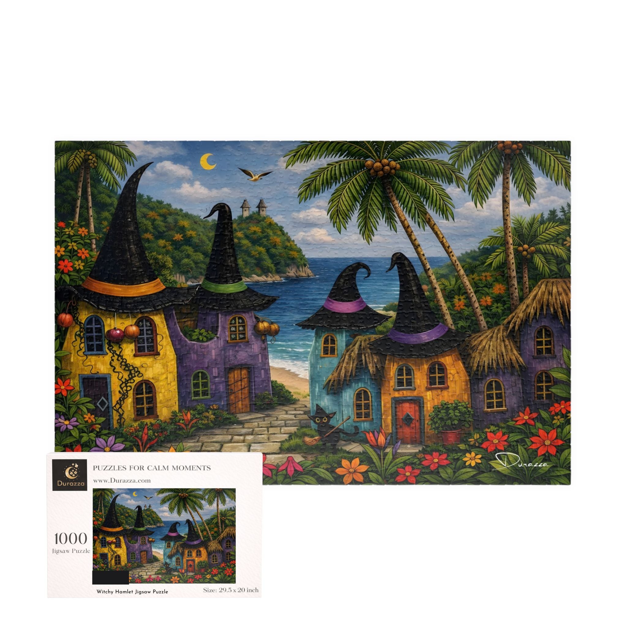 Witchy Coastal Jigsaw Puzzle 500 or 1000 Piece | Witches Hamlet – Durazza