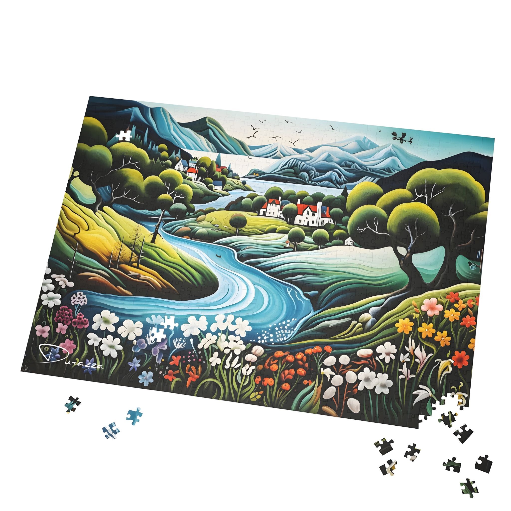 Nordic Landscape Jigsaw Puzzle - 500 or 1000 - Scandinavian Fjord | Durazza