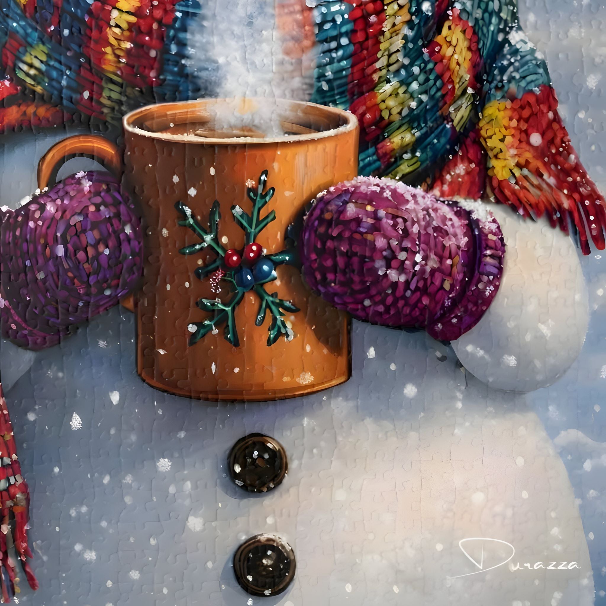 Snowman Jigsaw Puzzle 1000 Piece | Frostys Coffee Escape – Durazza