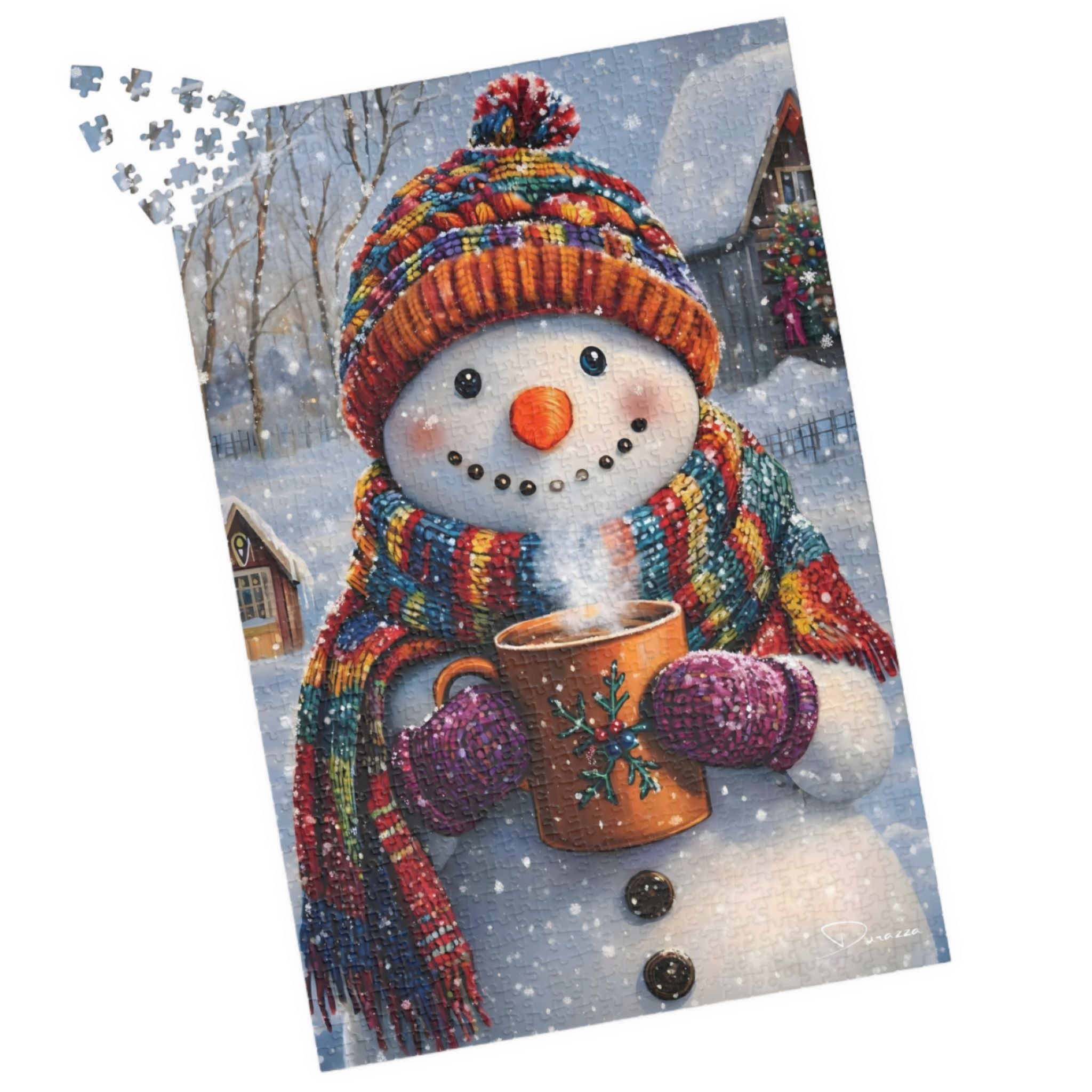 Snowman Jigsaw Puzzle 1000 Piece | Frostys Coffee Escape – Durazza