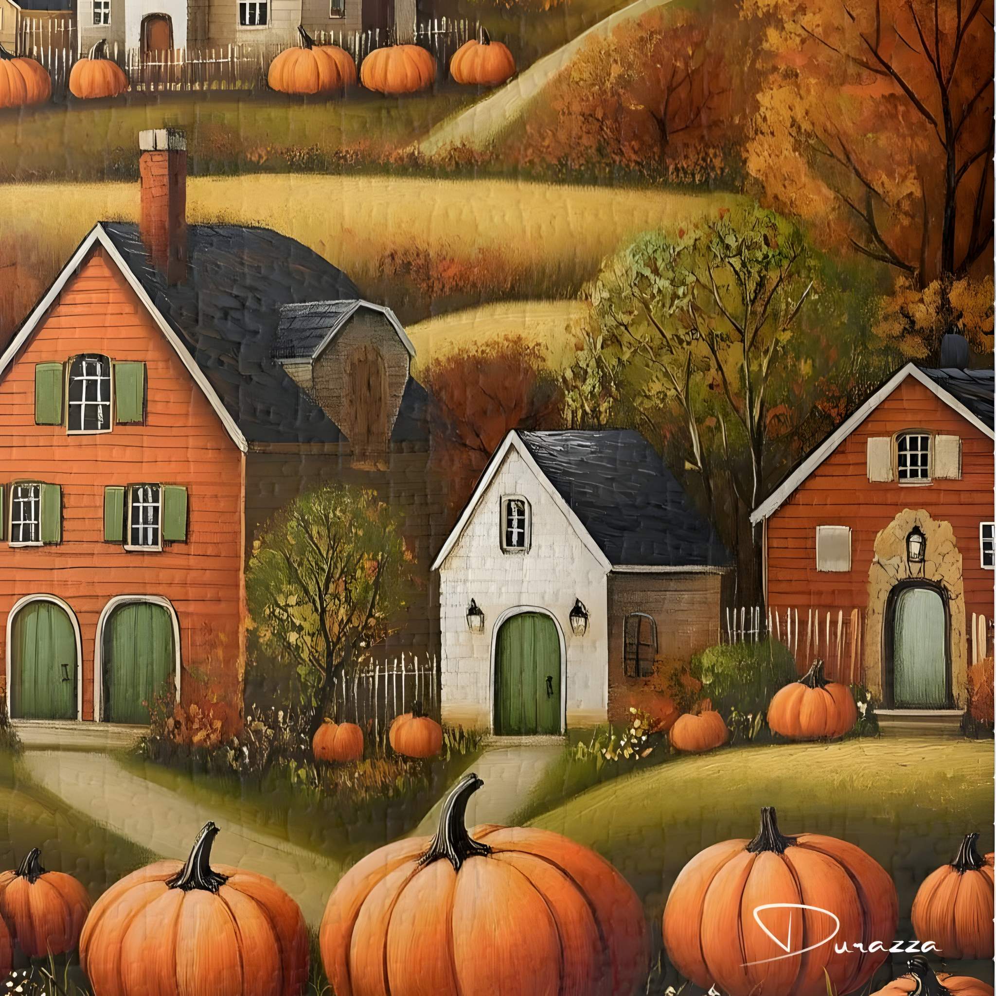 Fall Farmhouse Jigsaw Puzzle 500 or 1000 Piece | Fall Country Bliss – Durazza