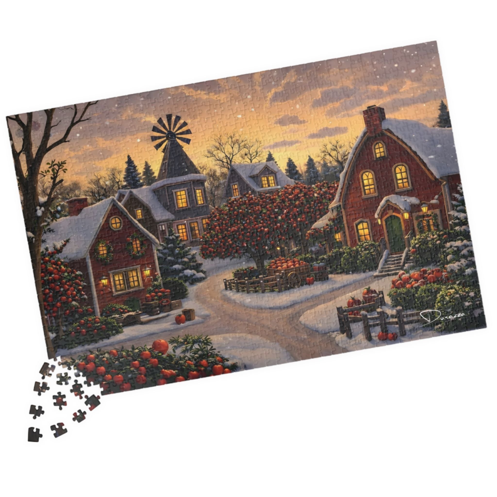 Winter Farm Jigsaw Puzzle 1000 Piece – Appleton Ridge | Durazza