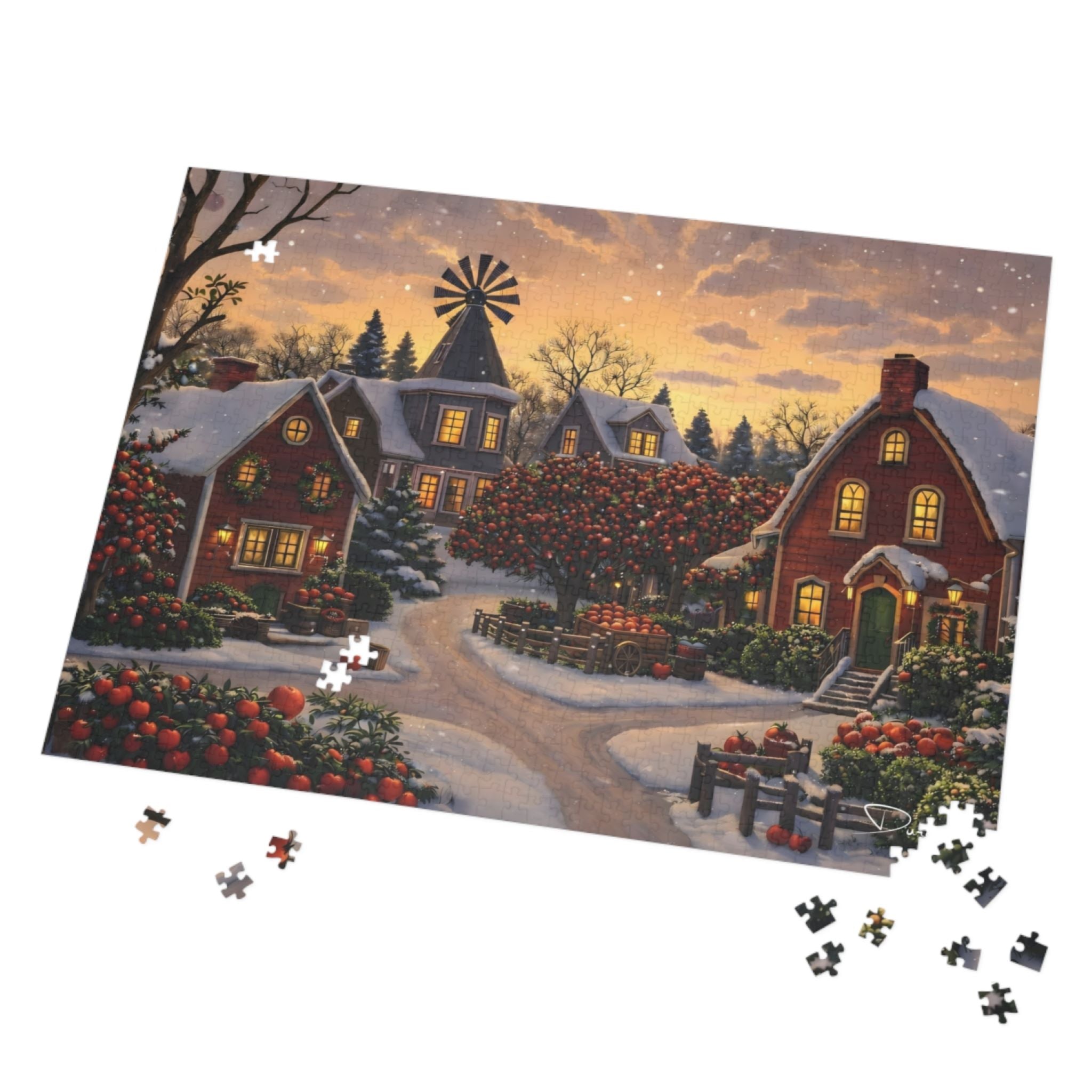 Winter Farm Jigsaw Puzzle 1000 Piece – Appleton Ridge | Durazza