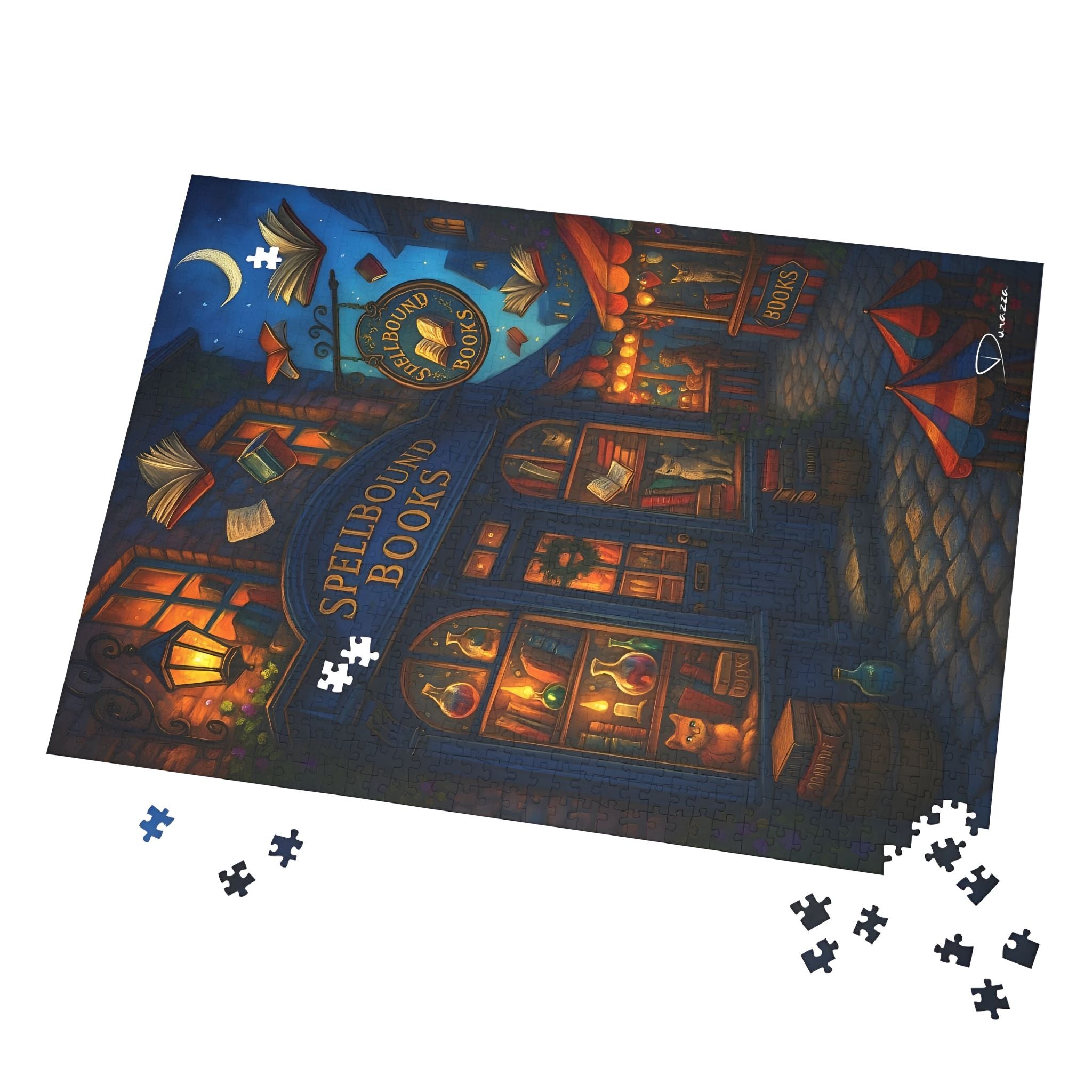 Whimsical Bookshop Puzzle – 1000 Piece | Spellbound Books - Durazza