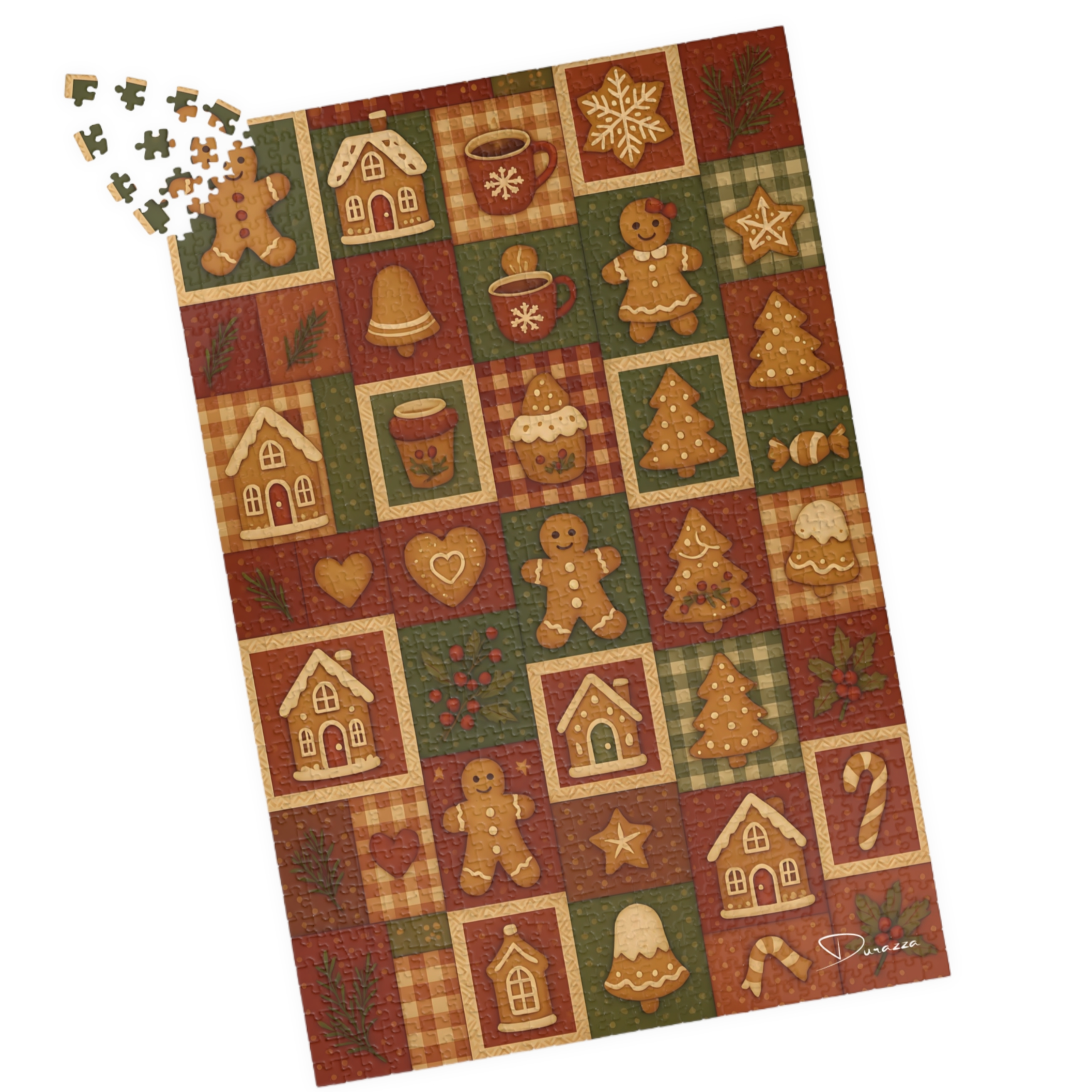 1000 piece jigsaw puzzle with a Christmas-themed pattern