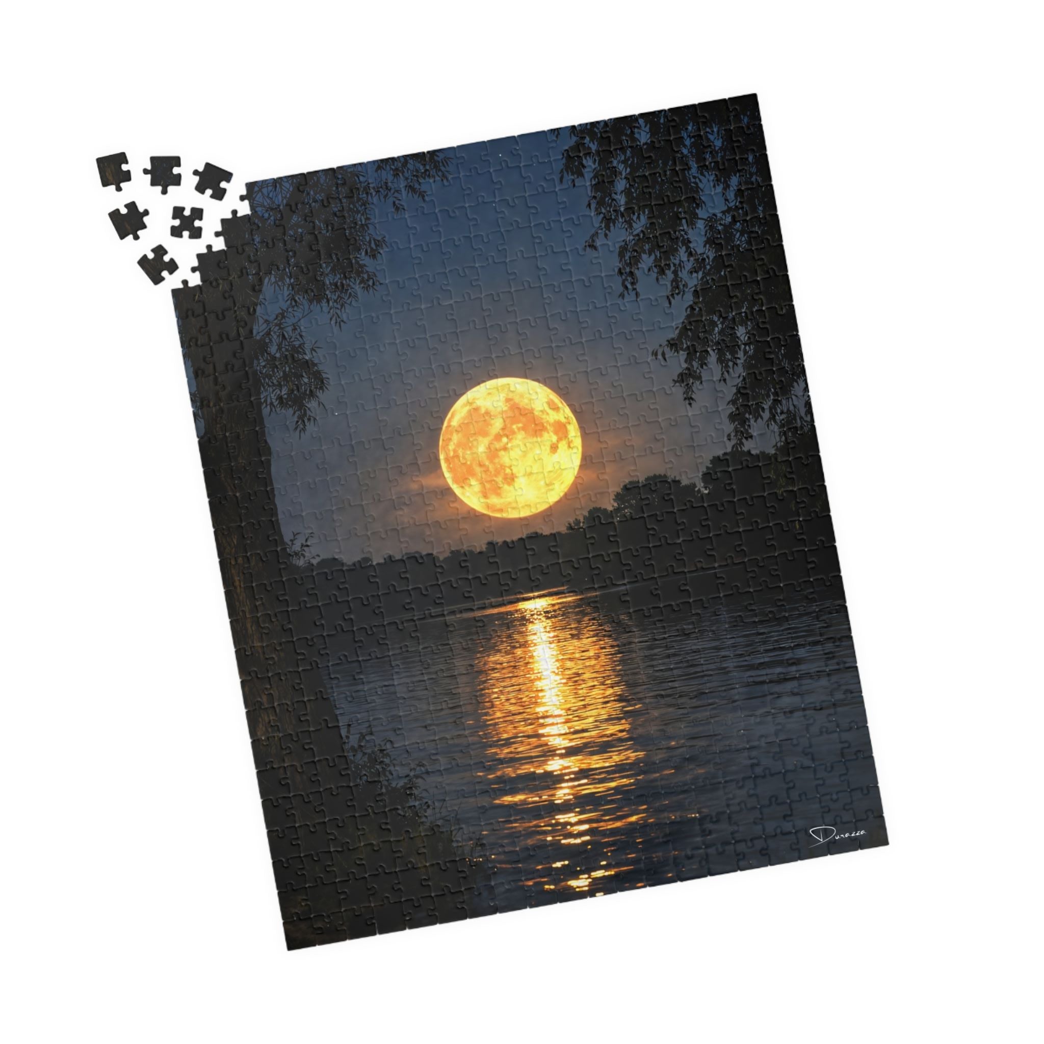 Golden Nightfall Wooden Jigsaw Puzzle – 500 Pieces | Durazza