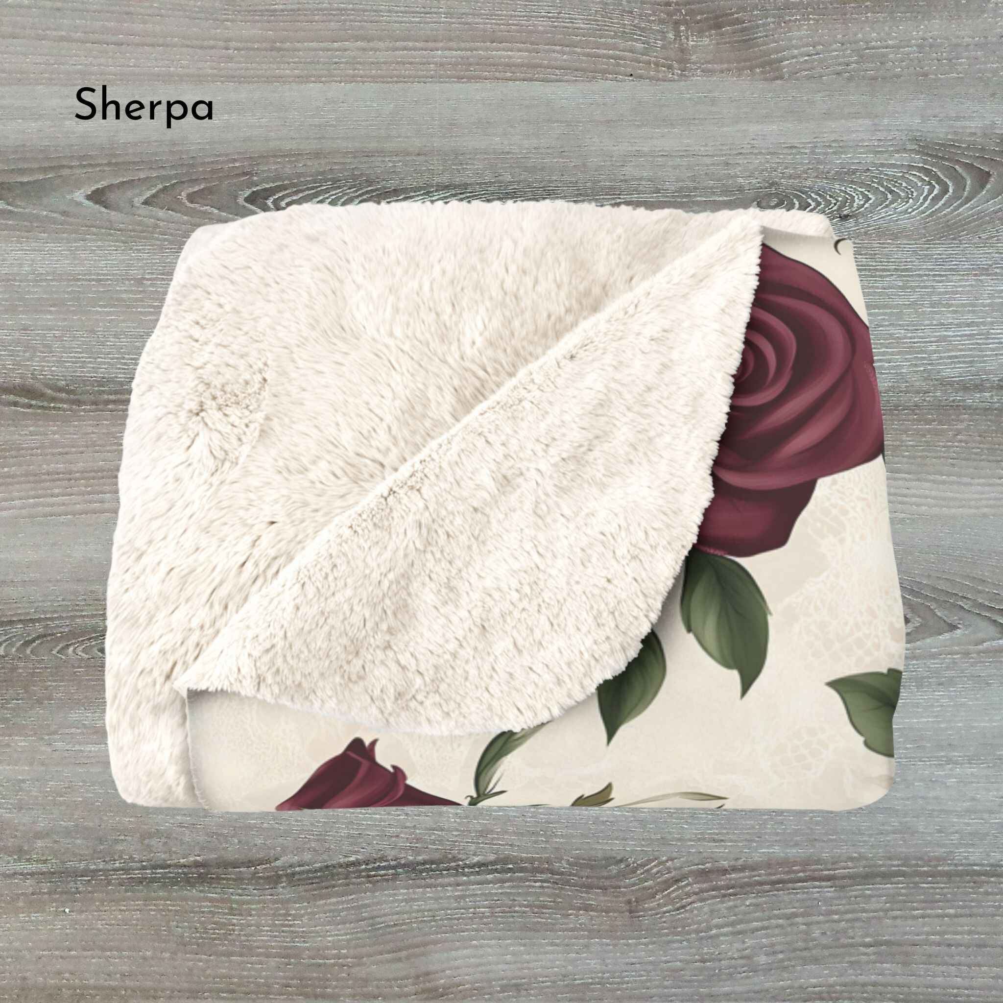 Floral Throw Blanket - Vintage Rose Design | Timeless Bloom
