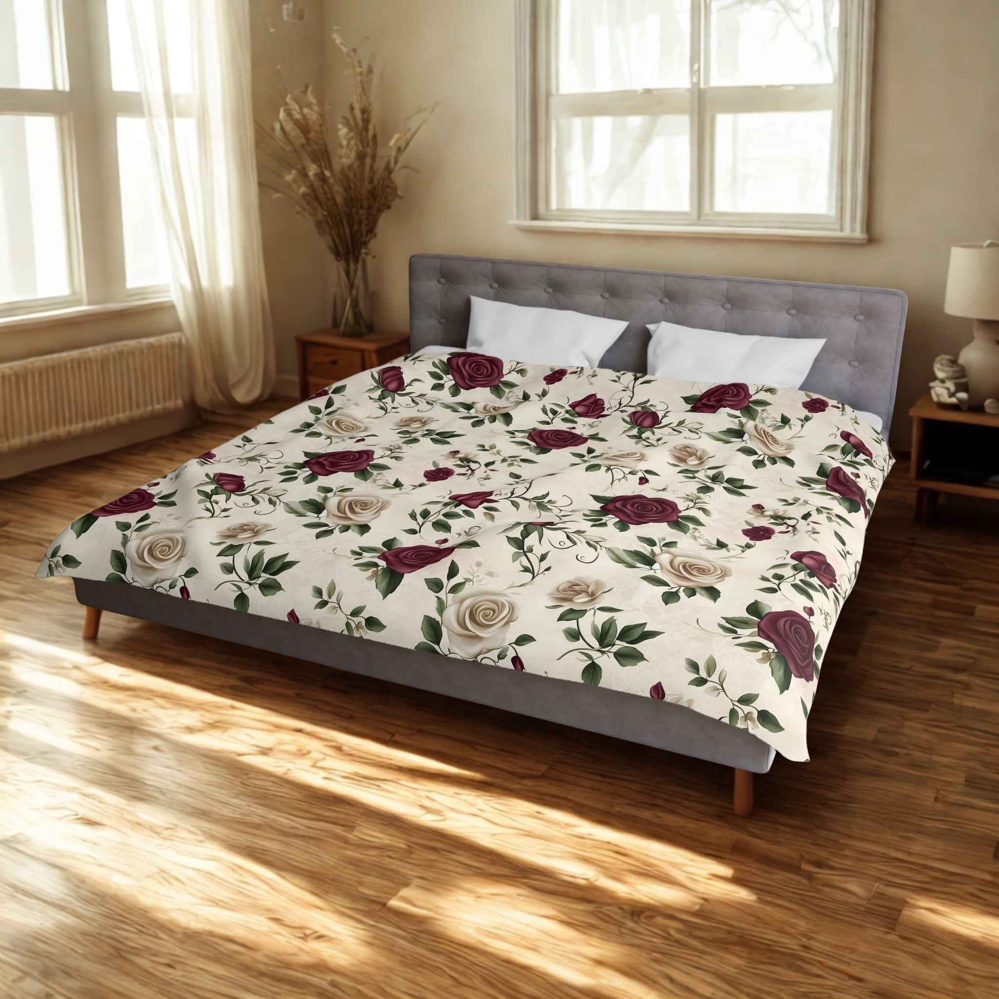 Floral Duvet Cover - Vintage Rose Design | Timeless Bloom