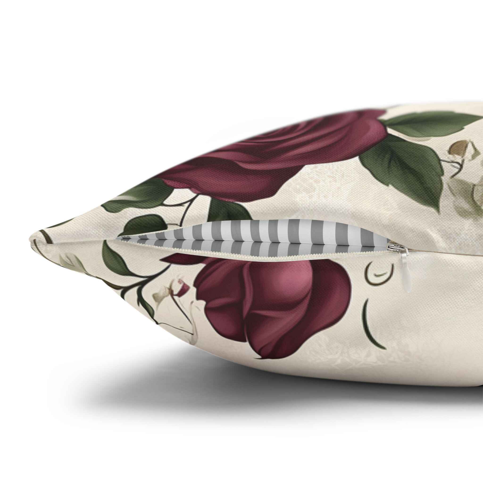 Floral Throw Pillow – Vintage Rose Design | Timeless Bloom