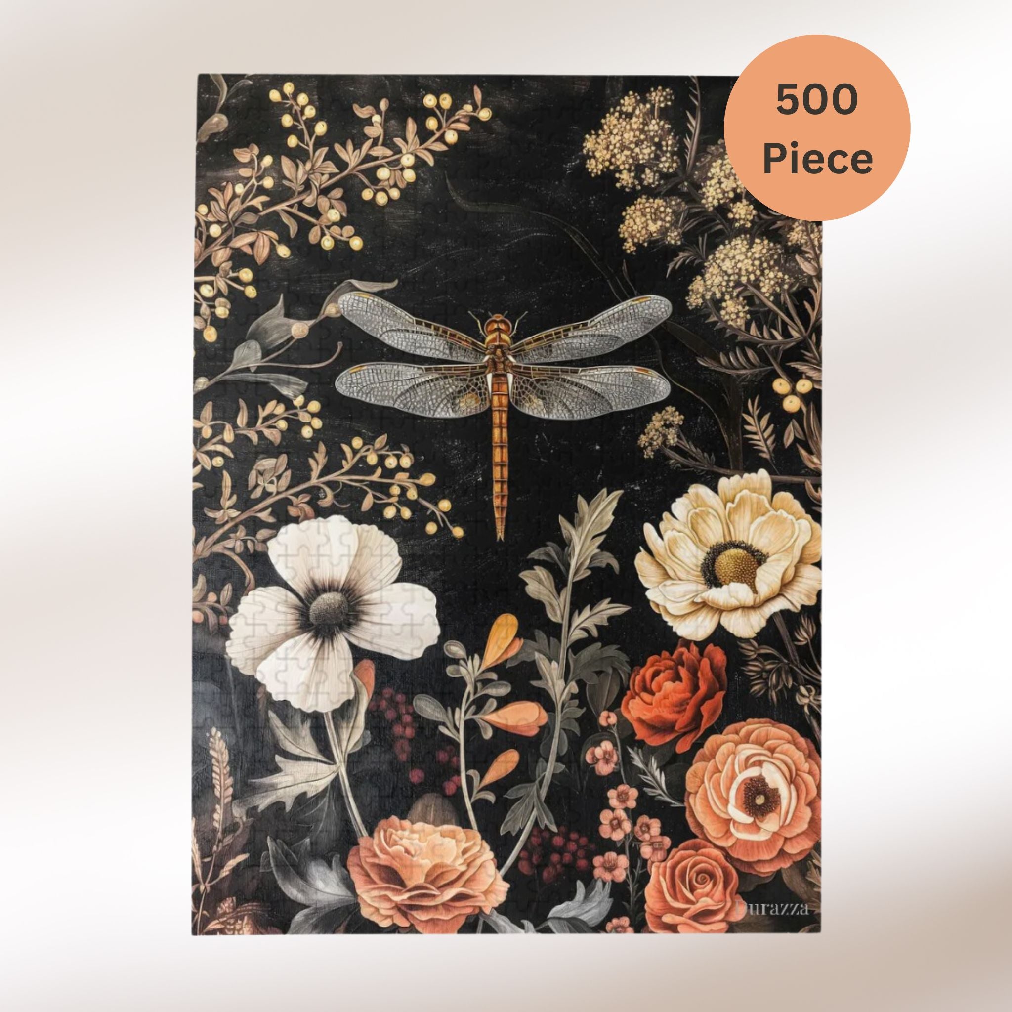 Twilight Dragonfly Wooden Jigsaw Puzzle 500 or 1000 piece