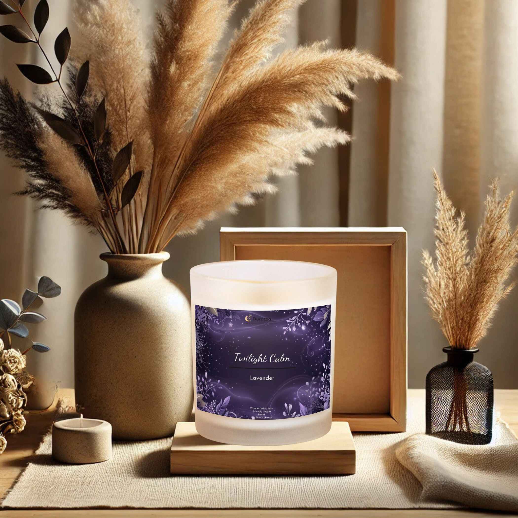 Lavender Scented Candle – 11 oz Wooden Wick | Twilight Calm