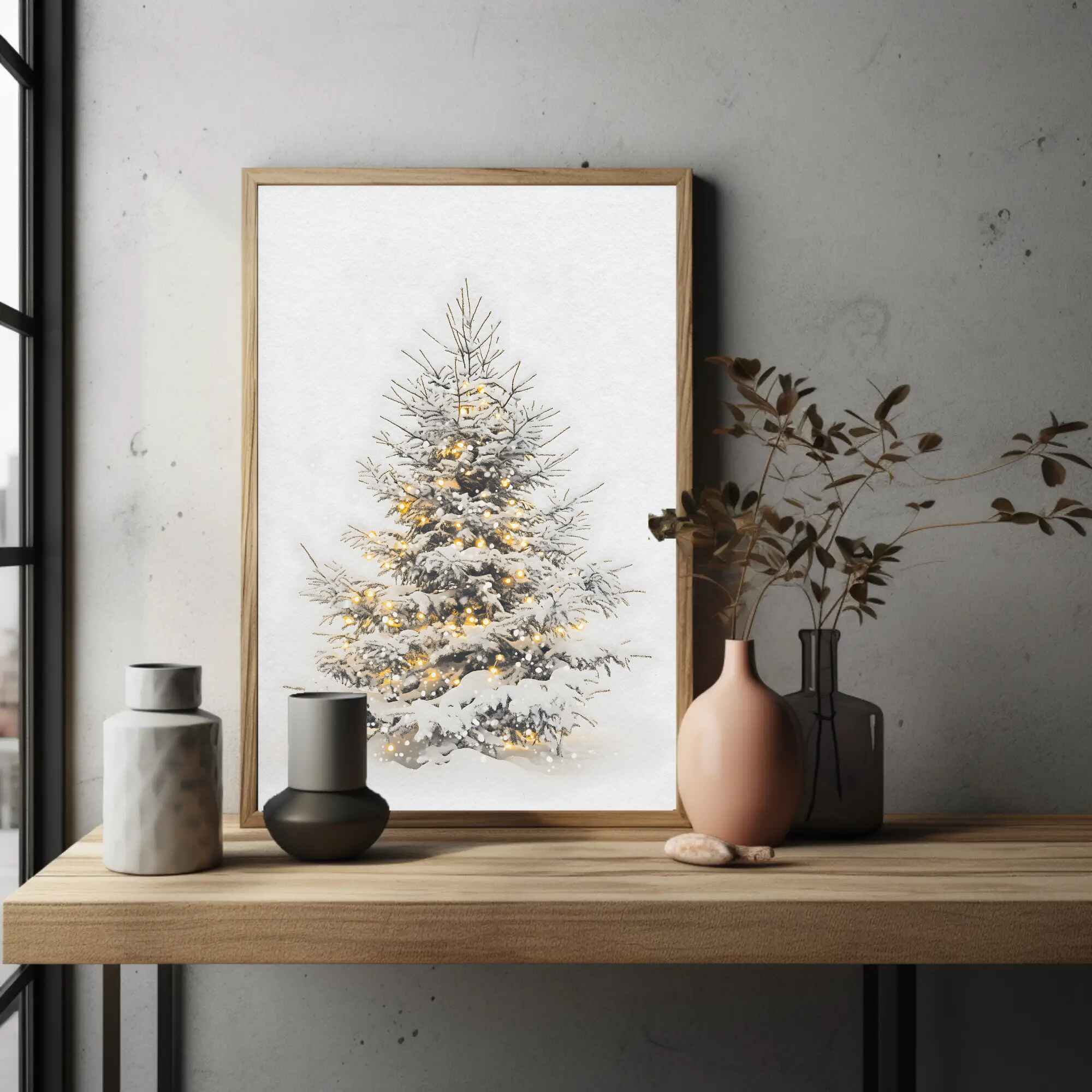 Twinkle Tree Wall Art: Christmas Tree Decor