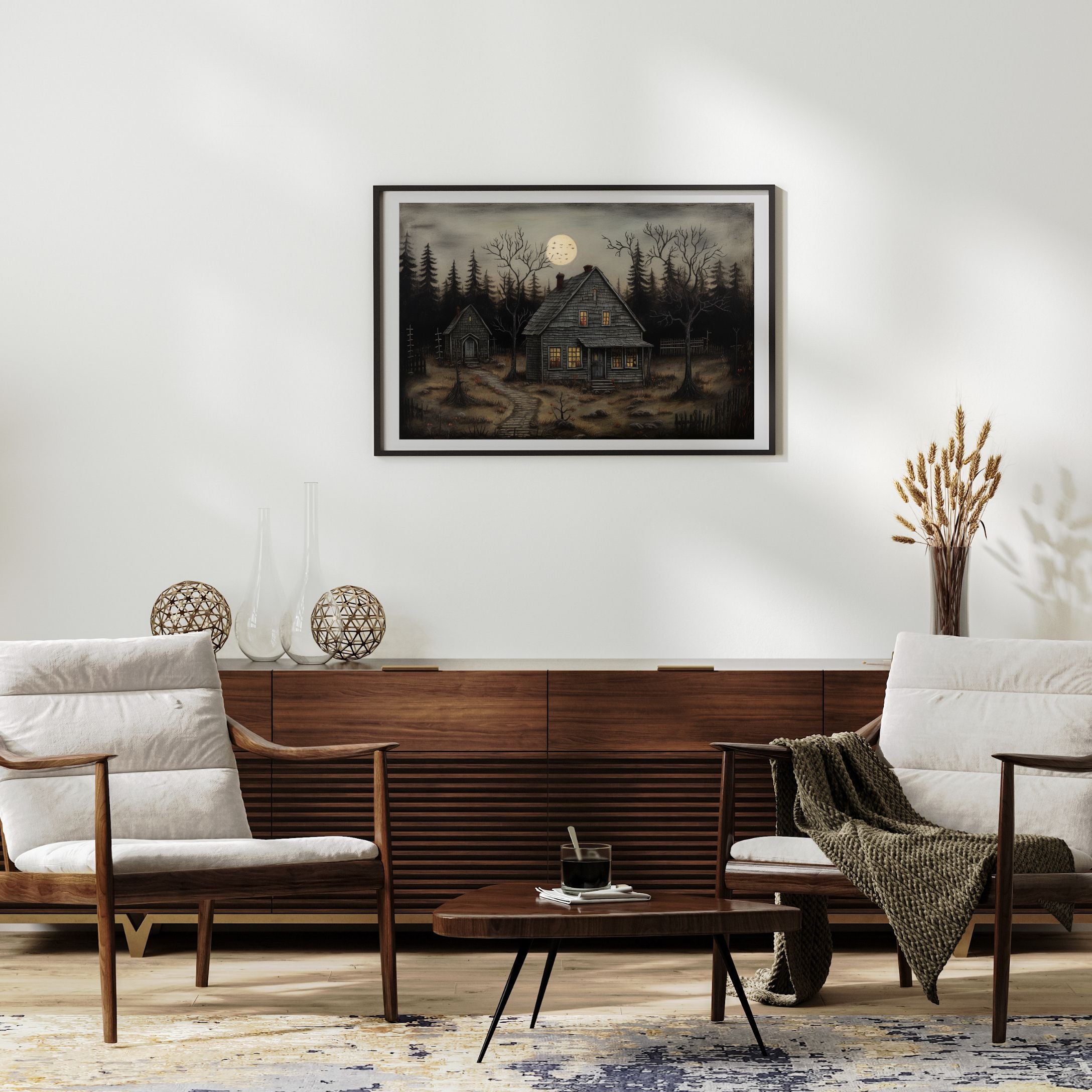 Turn of the Century Satin Art Print: Folk Art | Cabin of Mystery