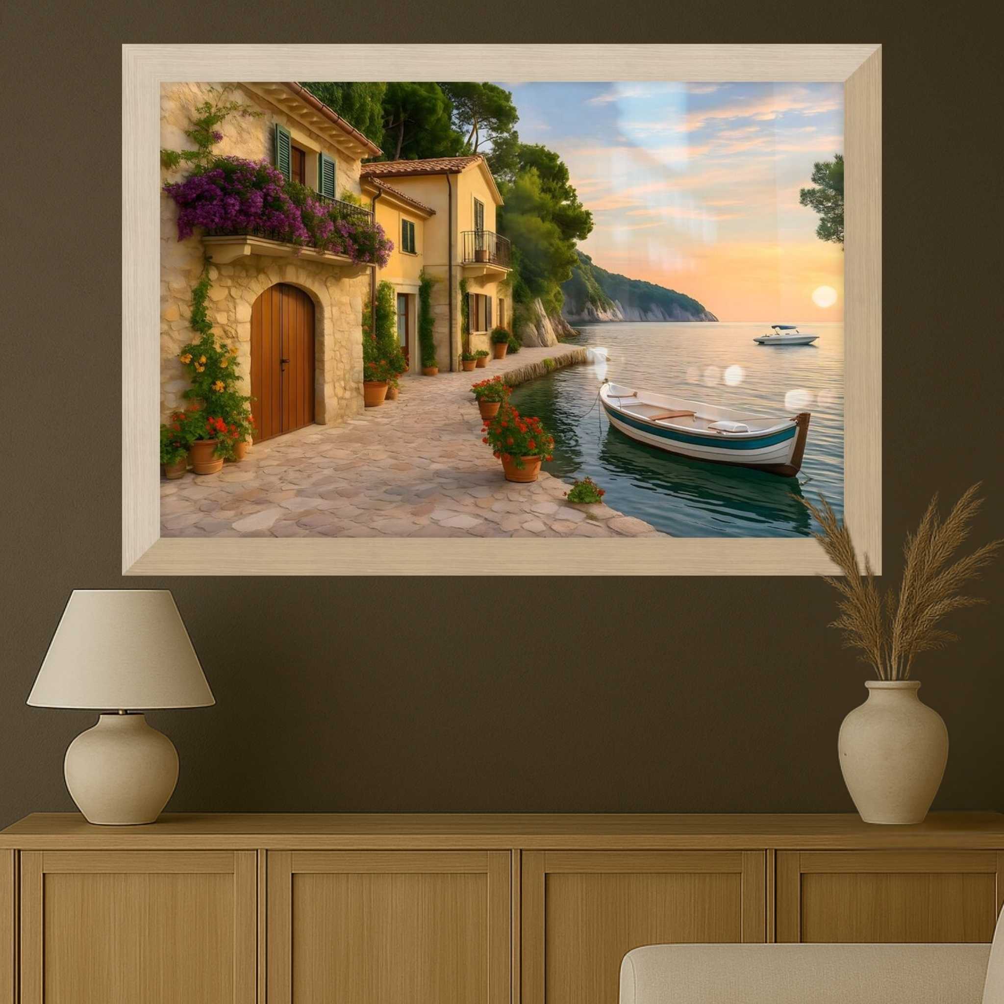 Mediterranean Wall Art – Italian Seaside View | Villa Path