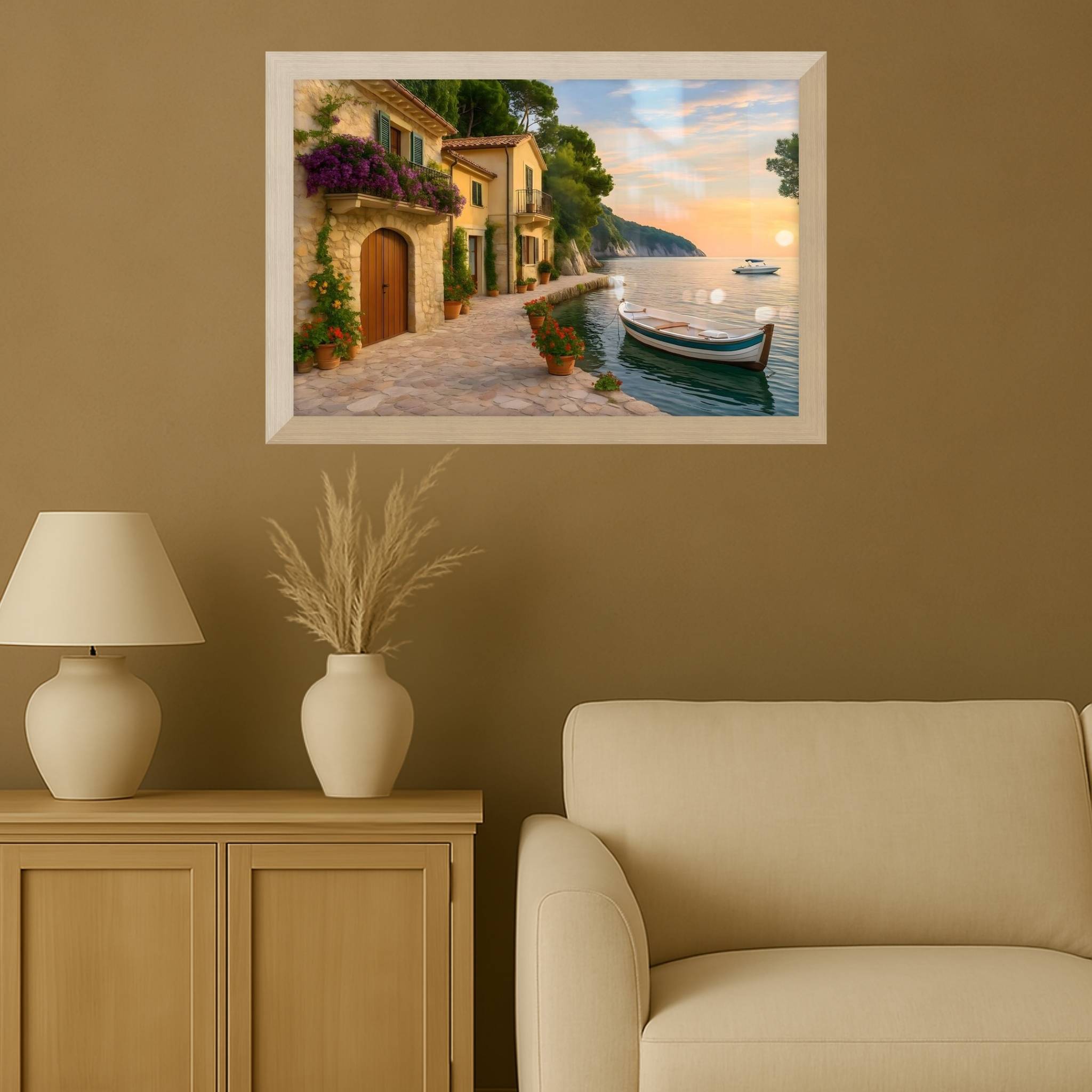 Mediterranean Wall Art – Italian Seaside View | Villa Path
