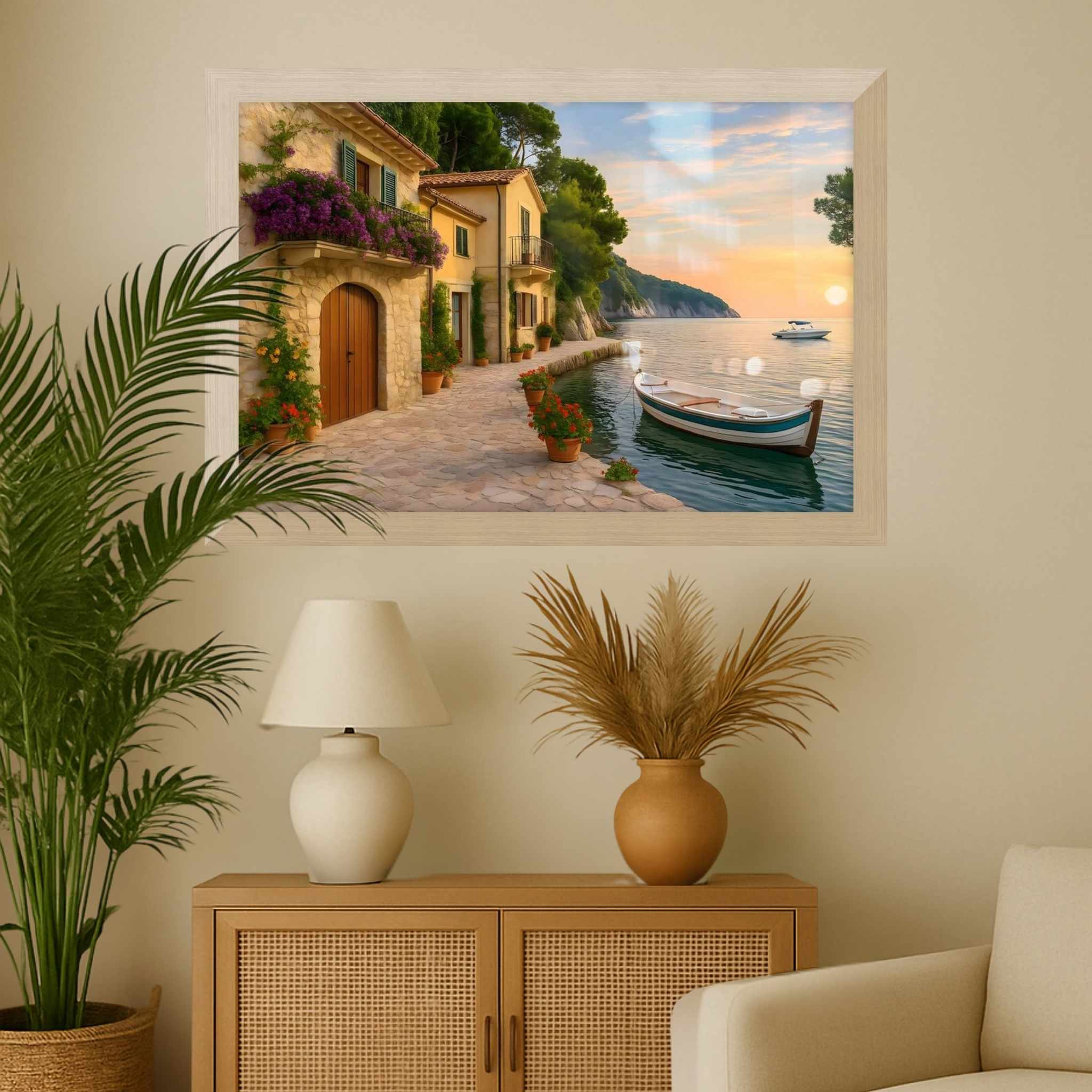 Mediterranean Wall Art – Italian Seaside View | Villa Path