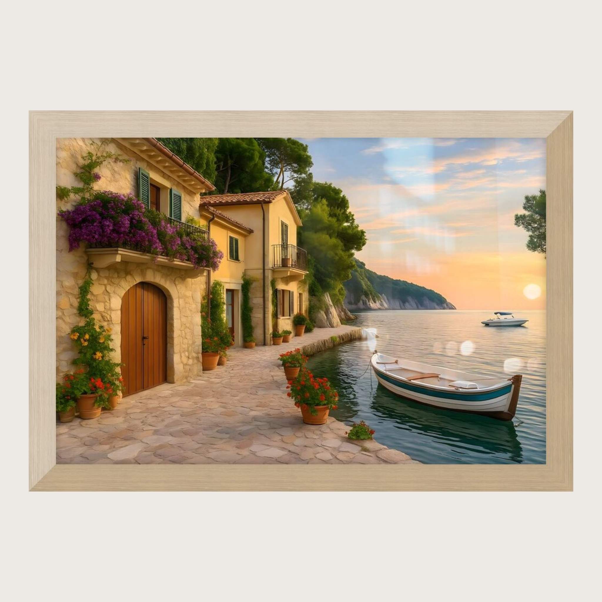 Mediterranean Wall Art – Italian Seaside View | Villa Path