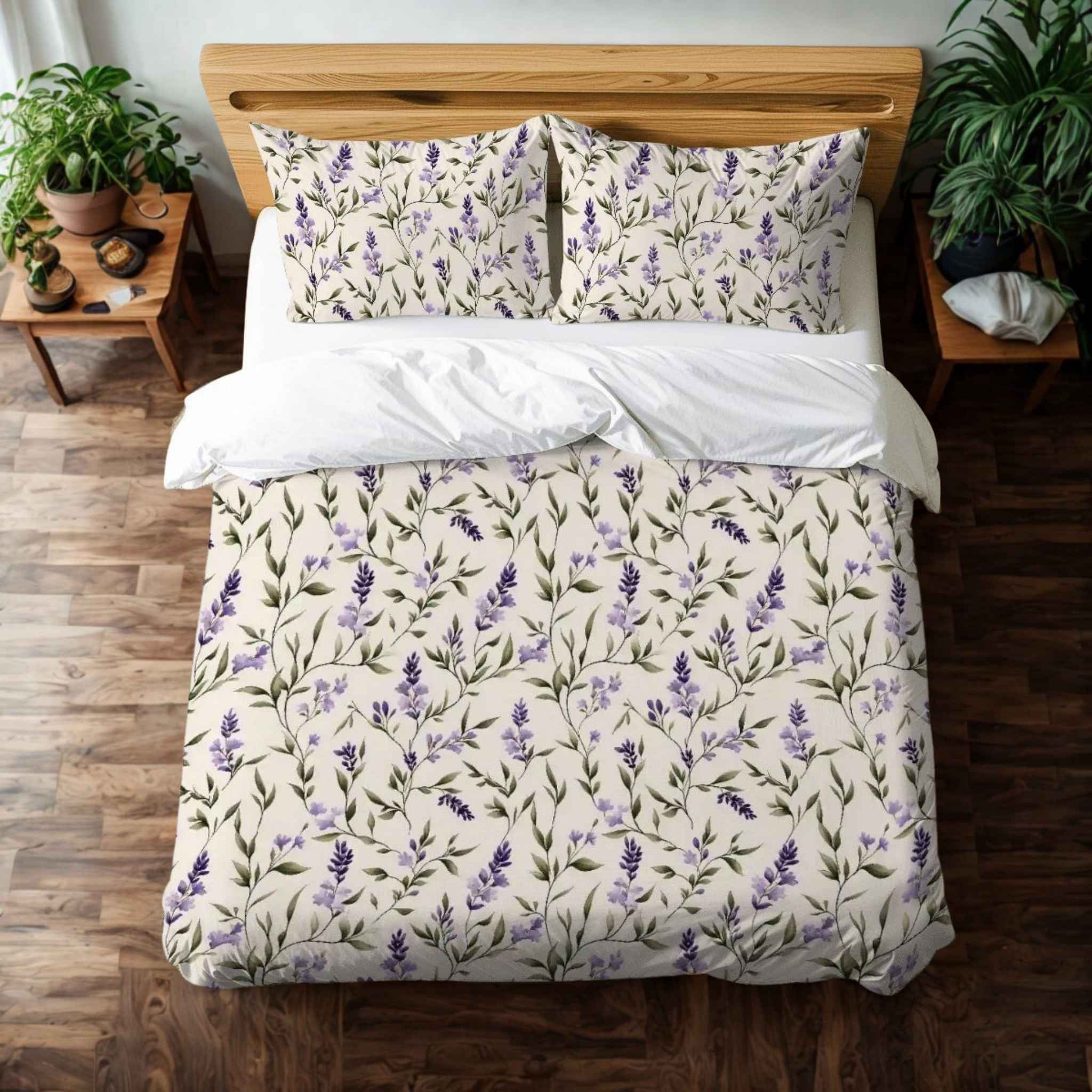 Lavender Duvet Cover – Floral Purple Decor | Violet Meadow