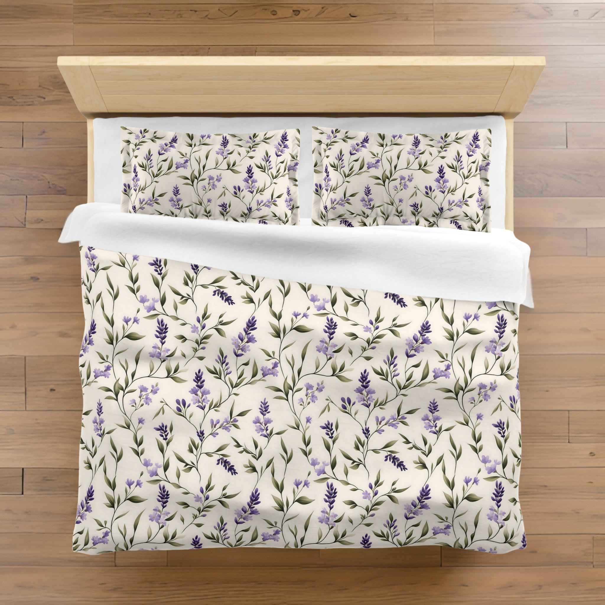 Lavender Duvet Cover – Floral Purple Decor | Violet Meadow