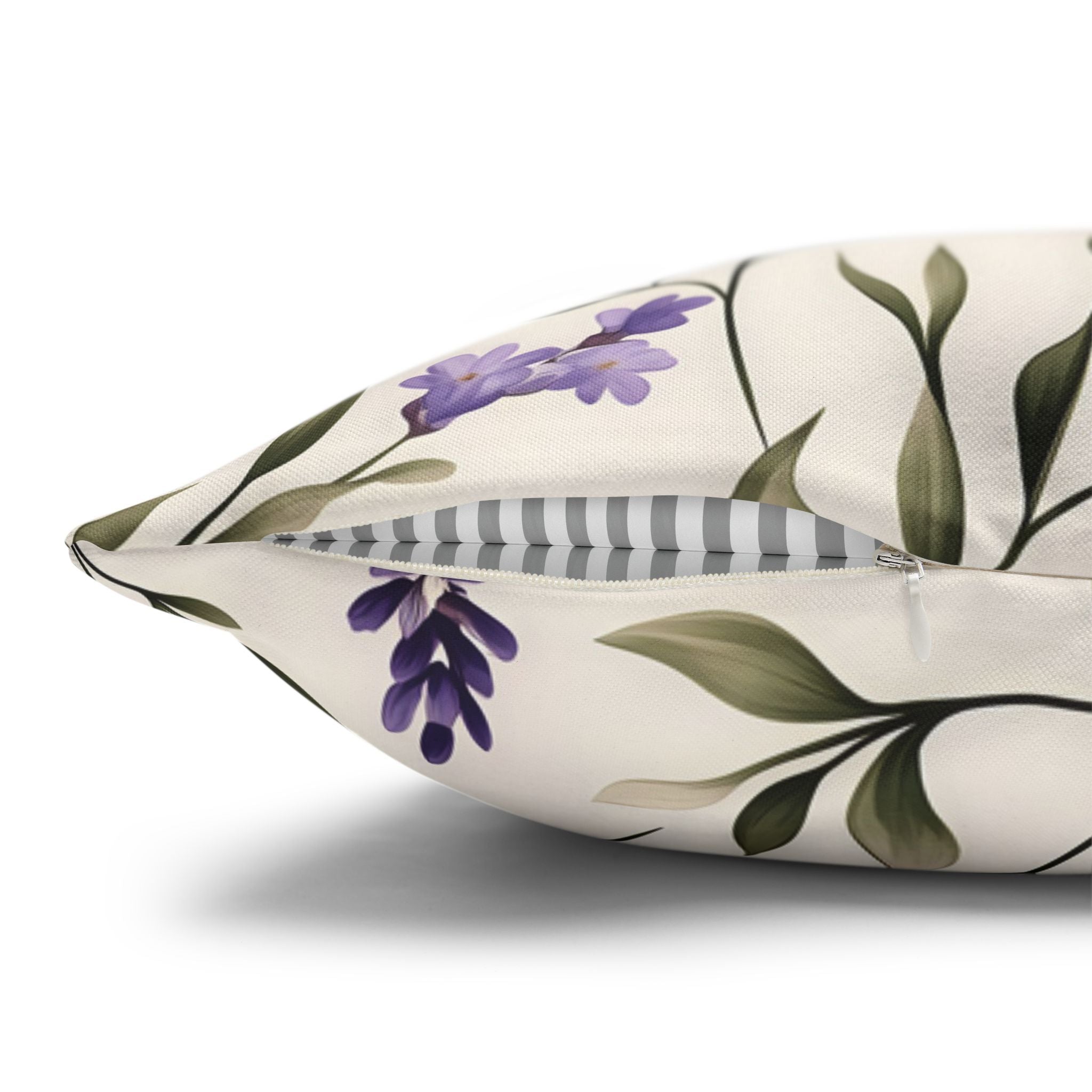 Lavender Throw Pillow – Floral Purple Accent | Violet Meadow