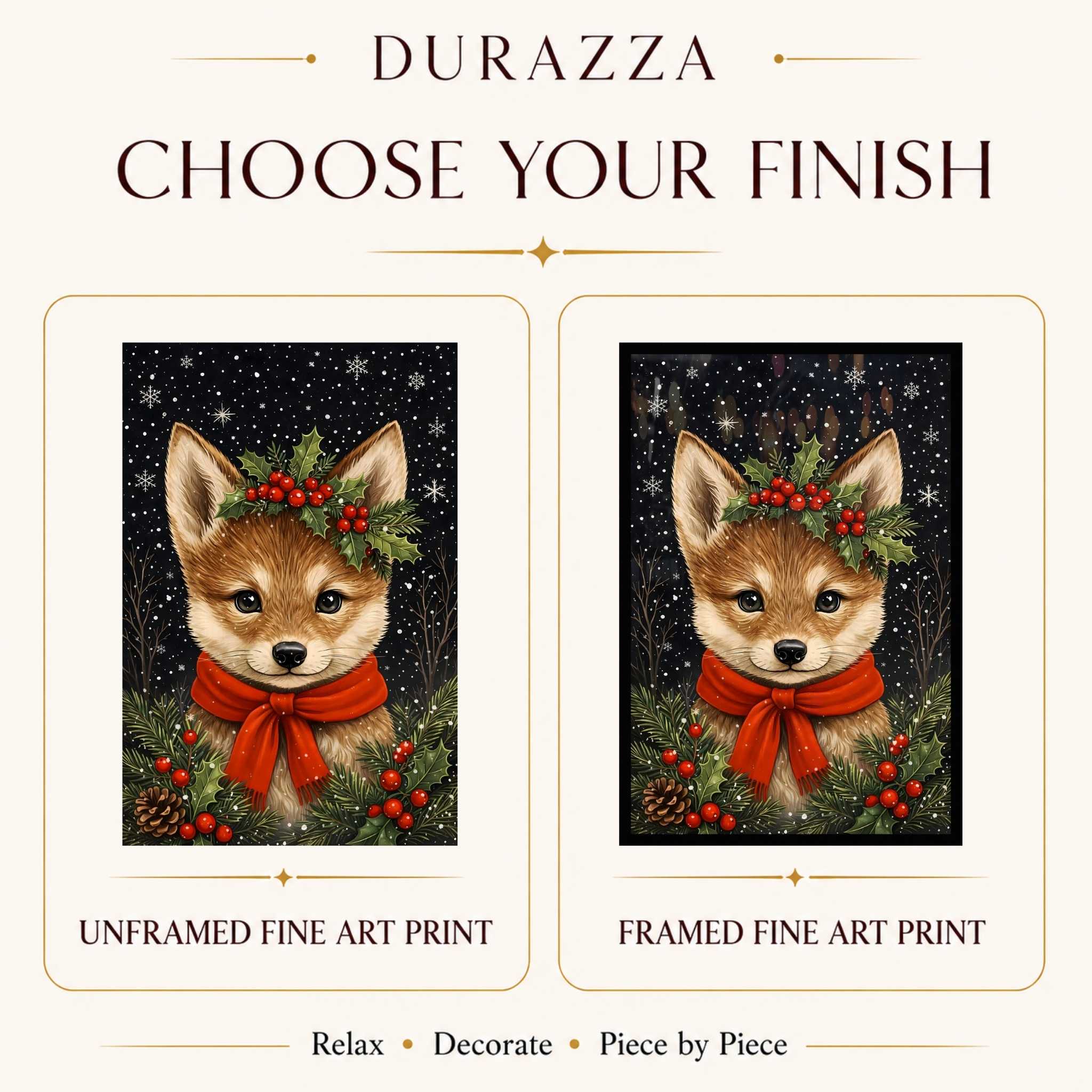 Winter Wolf Wall Art 12x18 or 24x36 | Baby Wolf Frost – Durazza