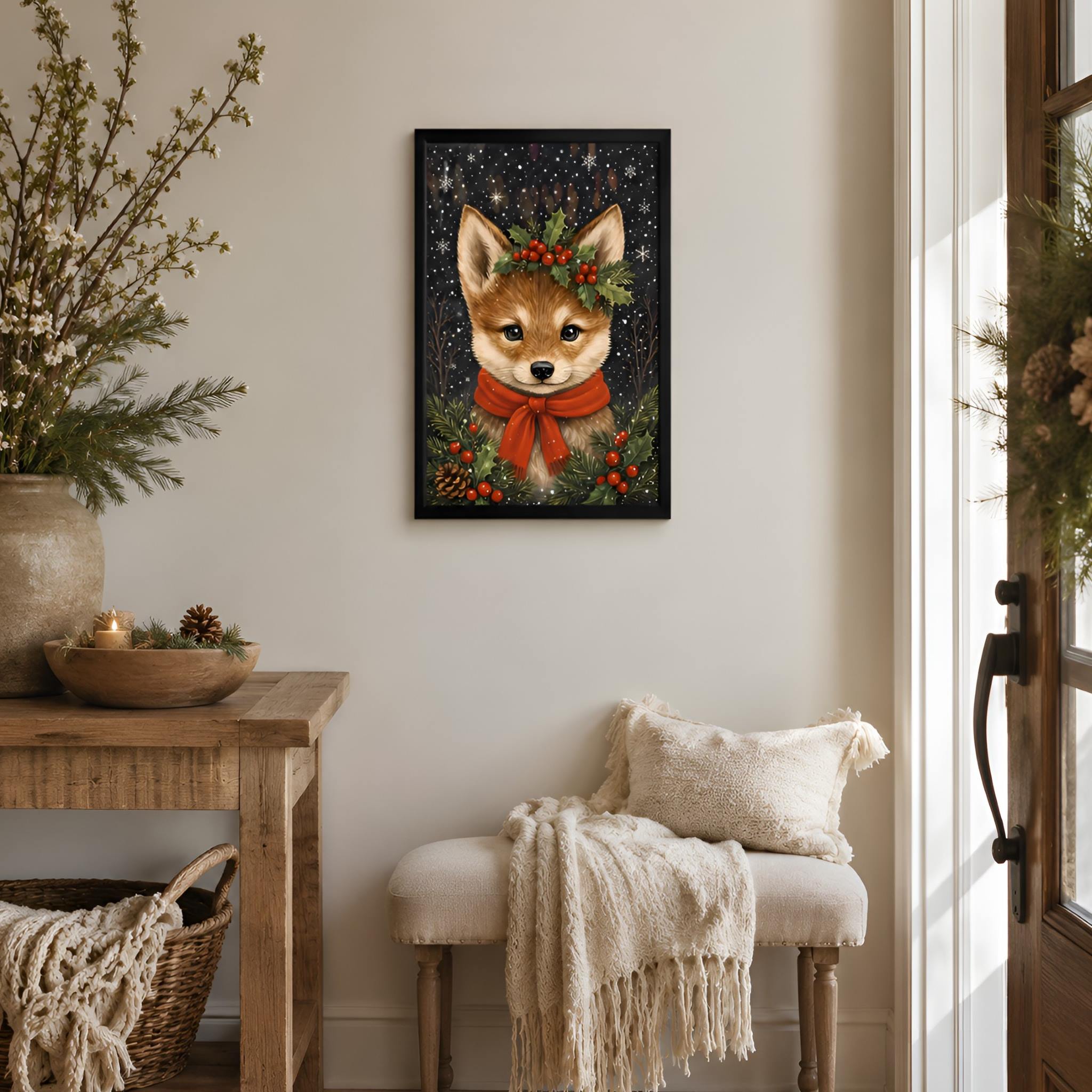 Winter Wolf Wall Art 12x18 or 24x36 | Baby Wolf Frost – Durazza