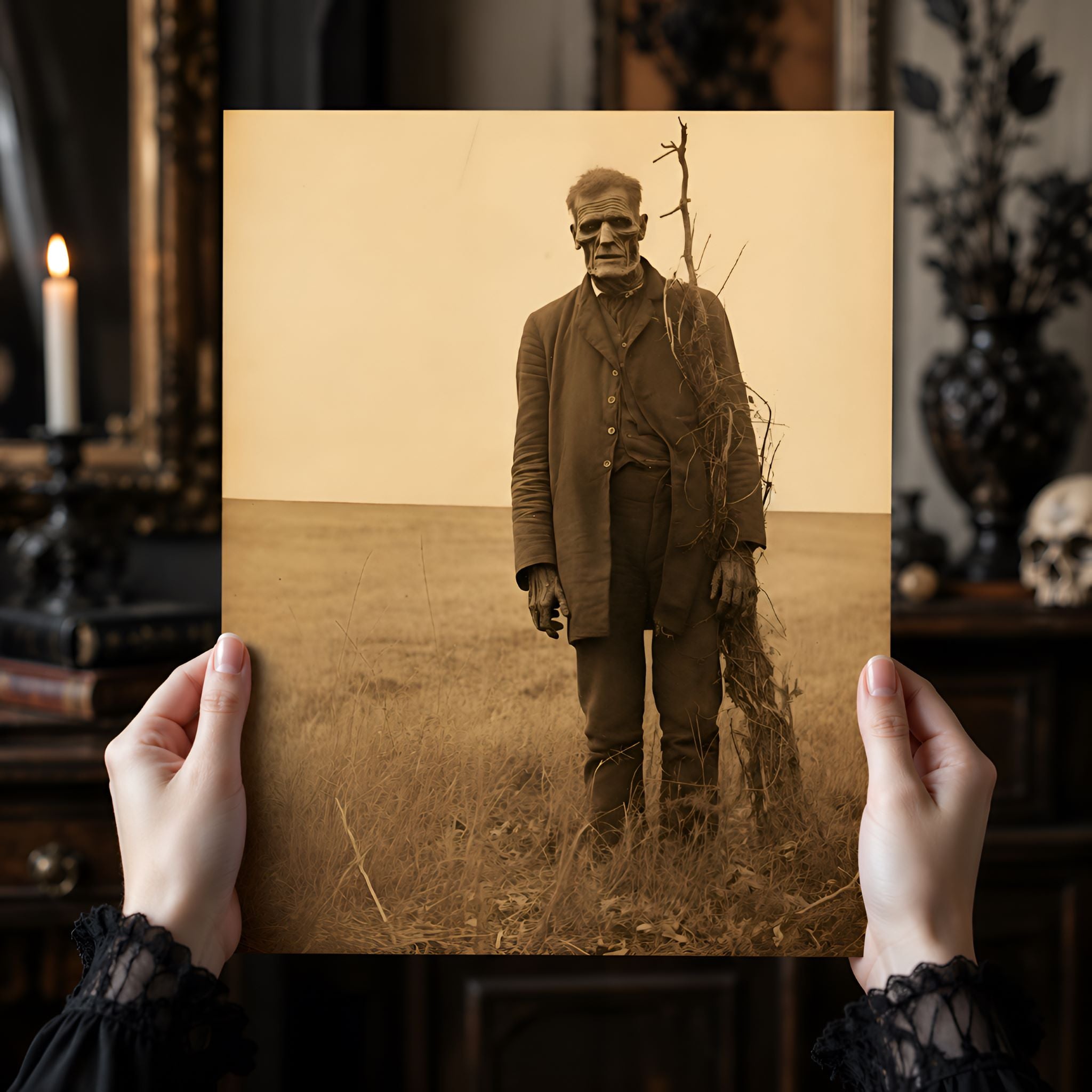 Monster Horror Art Print 11x14 | Frankenstein Loneliness