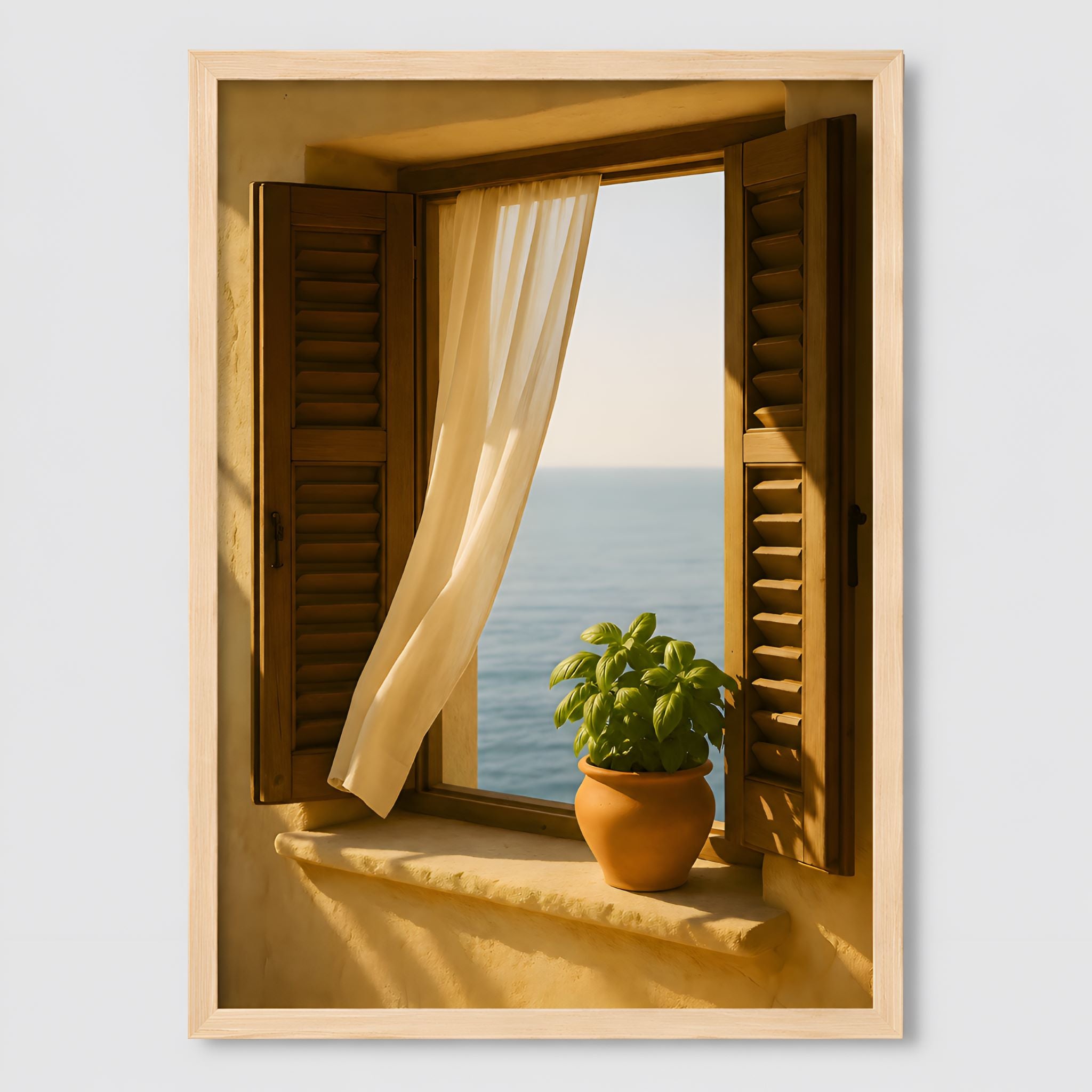 Ocean View Mediterranean Wall Art 12x18/24x36 | Salt Air Herb