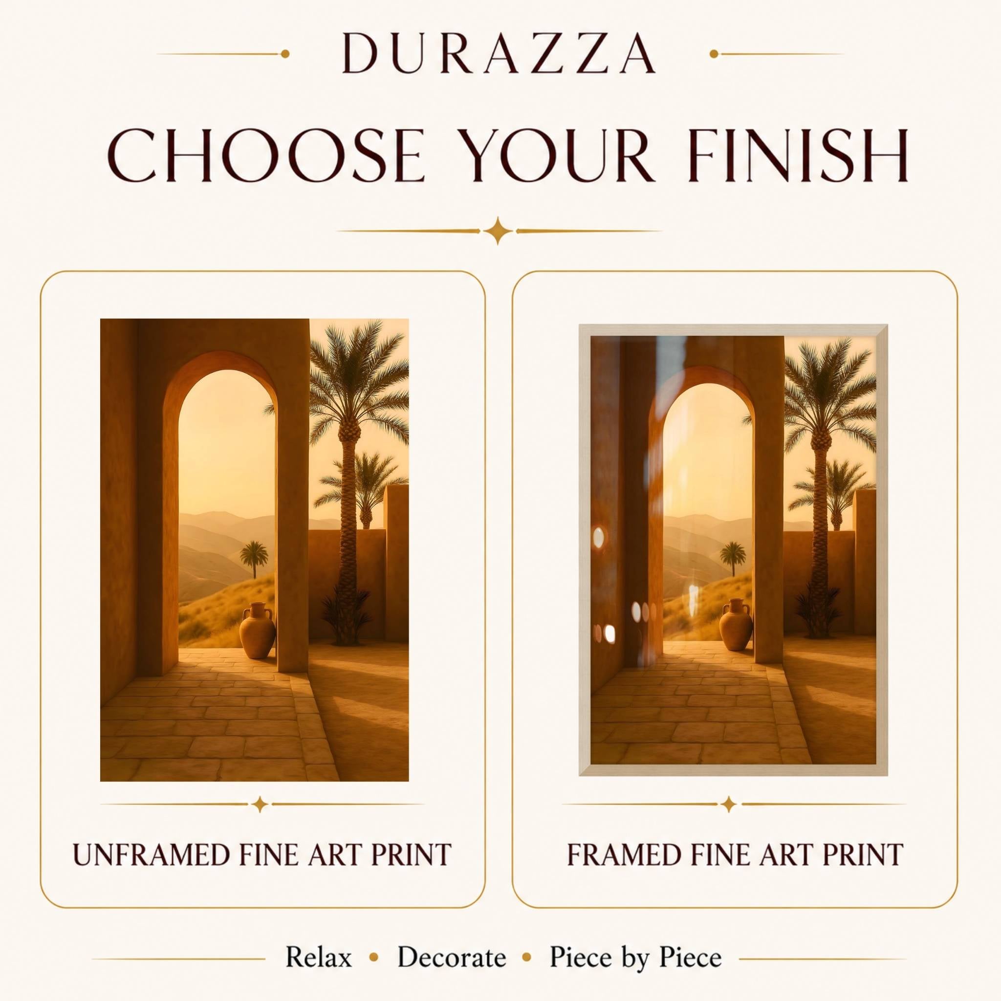 Moroccan Archway Mediterranean Wall Art 12x18 - 40x60 | Sol View