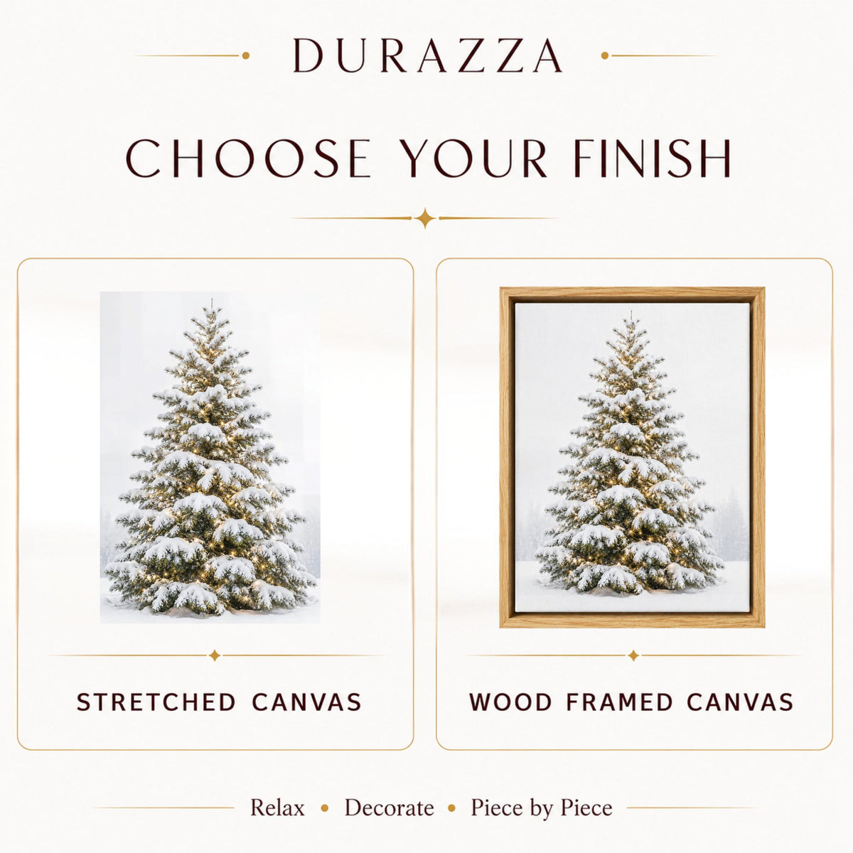 Snowy Christmas Tree Canvas Art 16x24 | Twinkle Tree