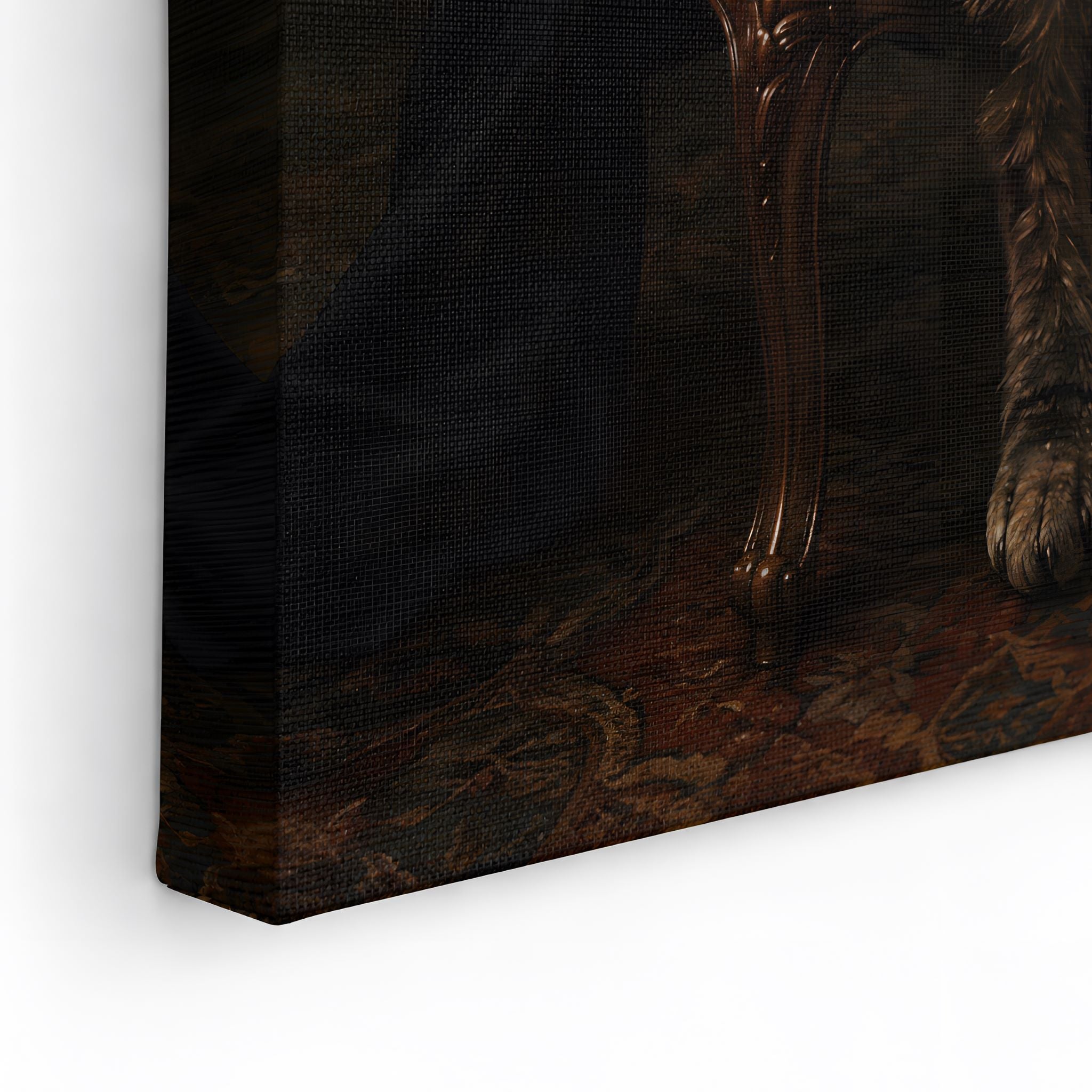 Antique Cat Portrait Canvas 12x18 or 16x24 | Dapper Cat