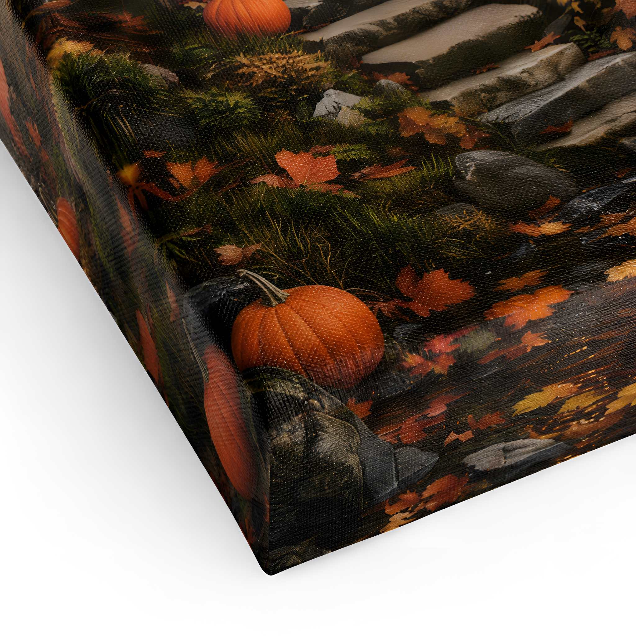 Pumpkin Waterfall Canvas Art 12x18–16x24 | Harvest Waterfall
